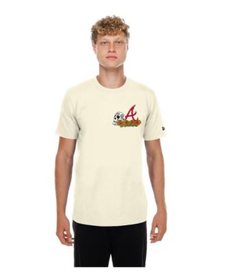 Men's Natural Atlanta Braves Dia de los Muertos Sugar Skull T-Shirt