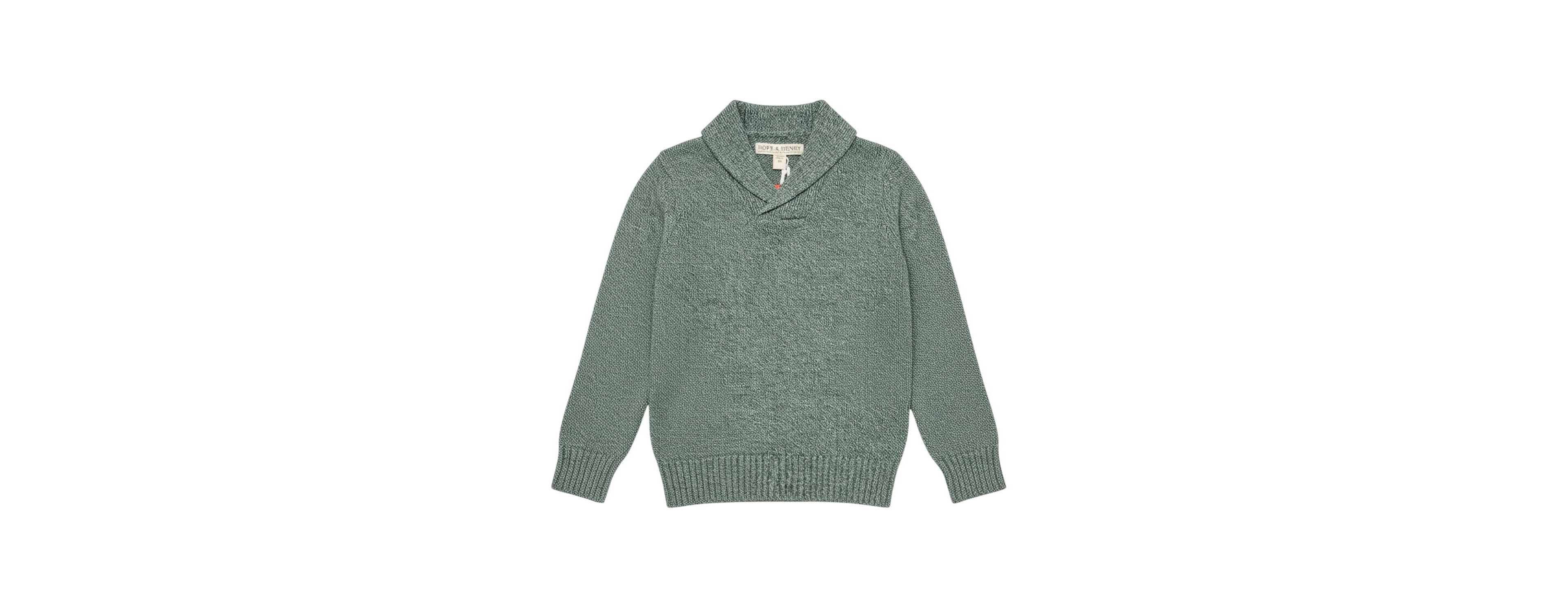 Hope & Henry Little and Big Boy's Organic Shawl Collar Sweater