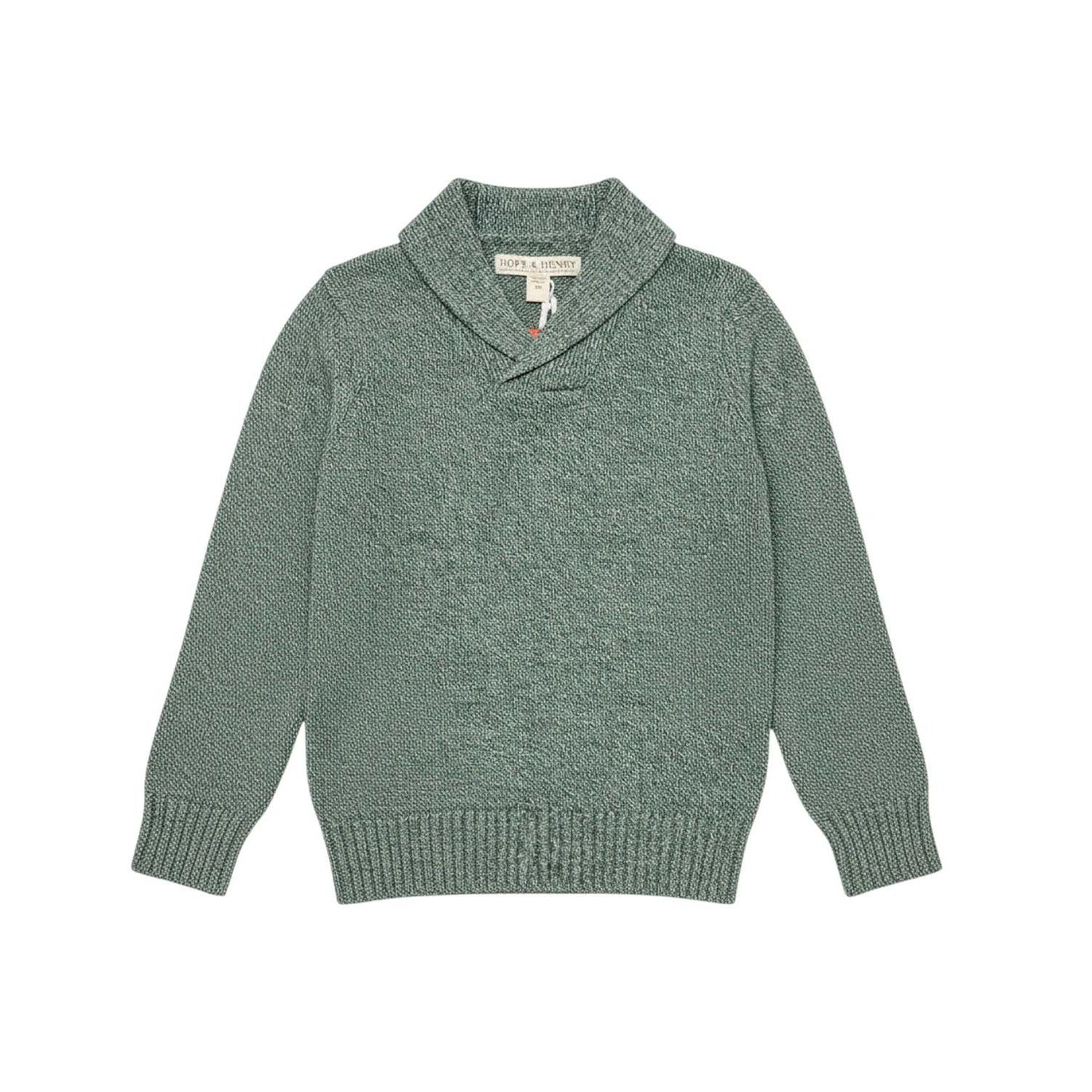 Little and Big Boy's Organic Shawl Collar Sweater