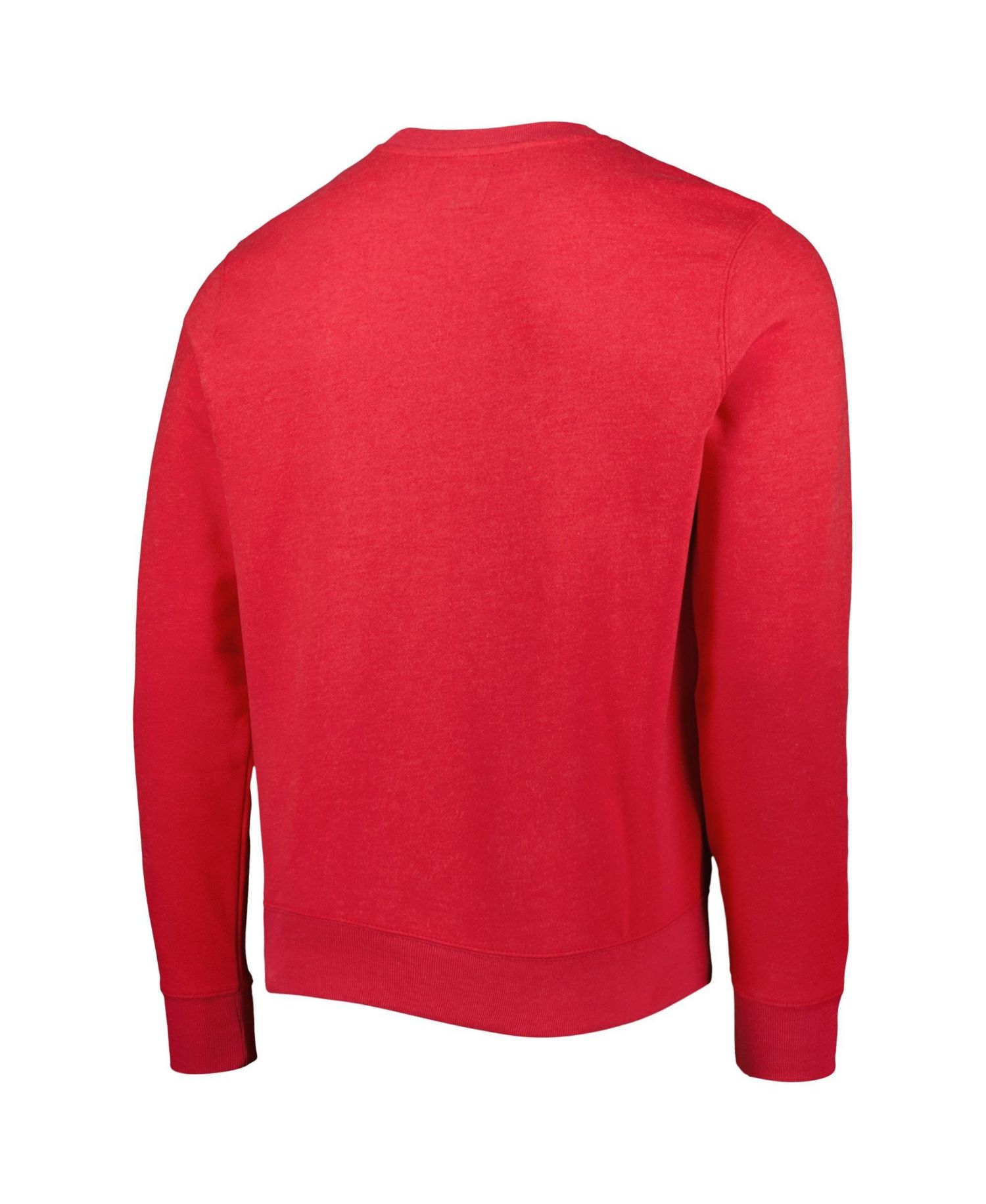 Men's Heathered Red Tampa Bay Buccaneers Bypass Tribeca Pullover Sweatshirt