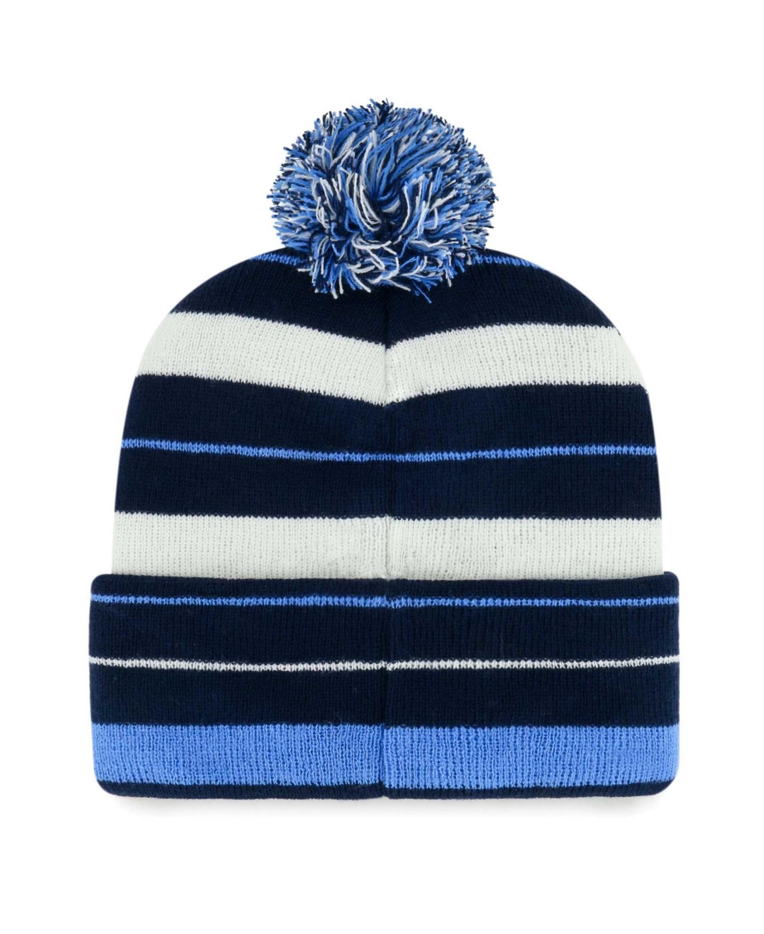 Men's Navy Tennessee Titans Powerline Cuffed Knit Hat with Pom