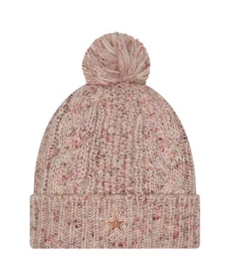 Women's Stone Dallas Cowboys Trendy Tone Cuffed Knit Hat with Pom