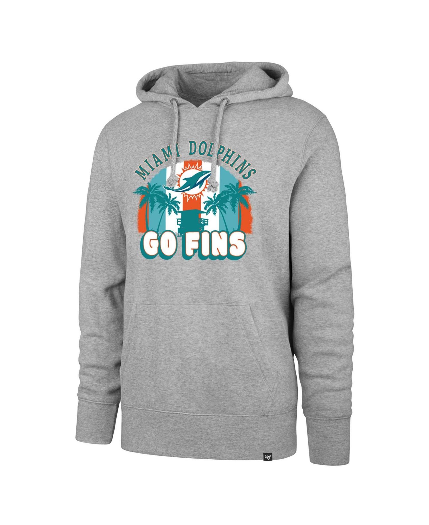 Men's Gray Miami Dolphins Regional Headline Pullover Hoodie
