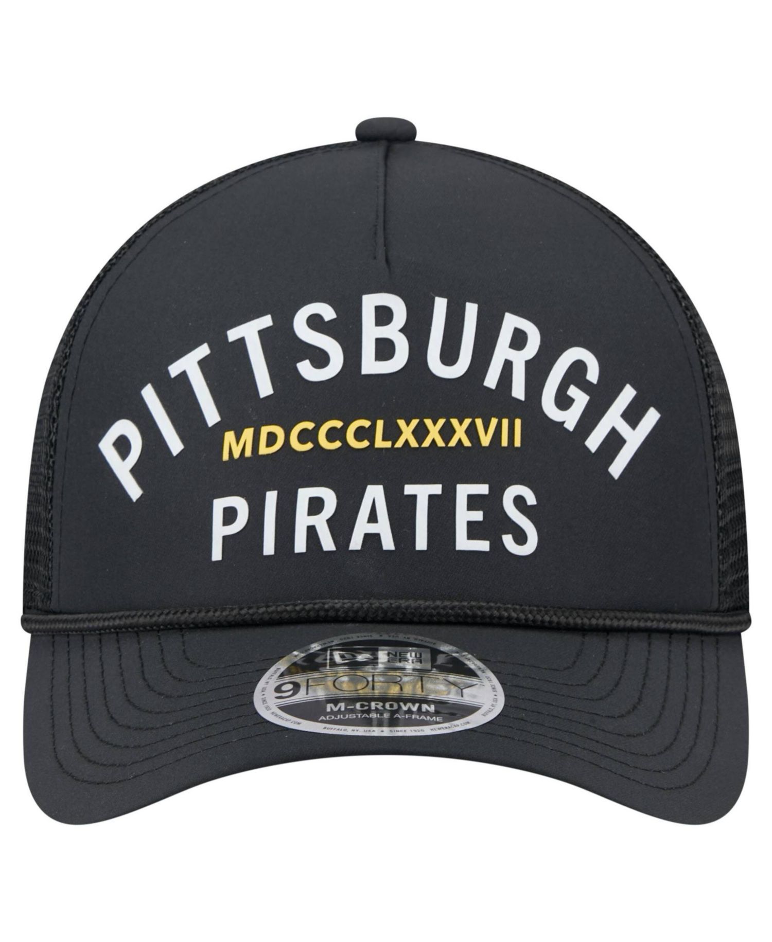 Men's Black Pittsburgh Pirates Minimalist 9FORTY A-Frame Adjustable Hat