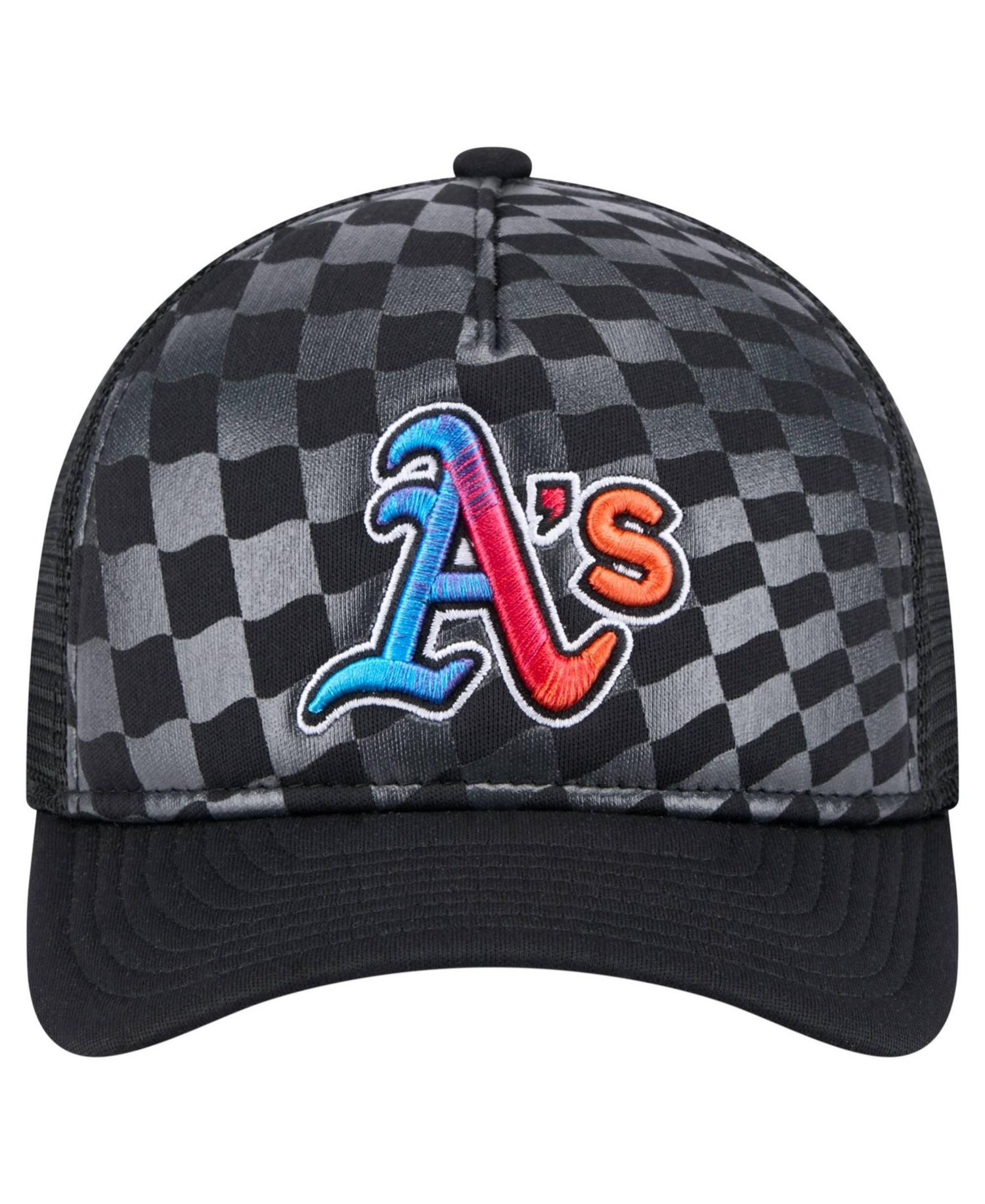 Men's Black Athletics Gradient 9FORTY A-Frame M-Crown Trucker Adjustable Hat