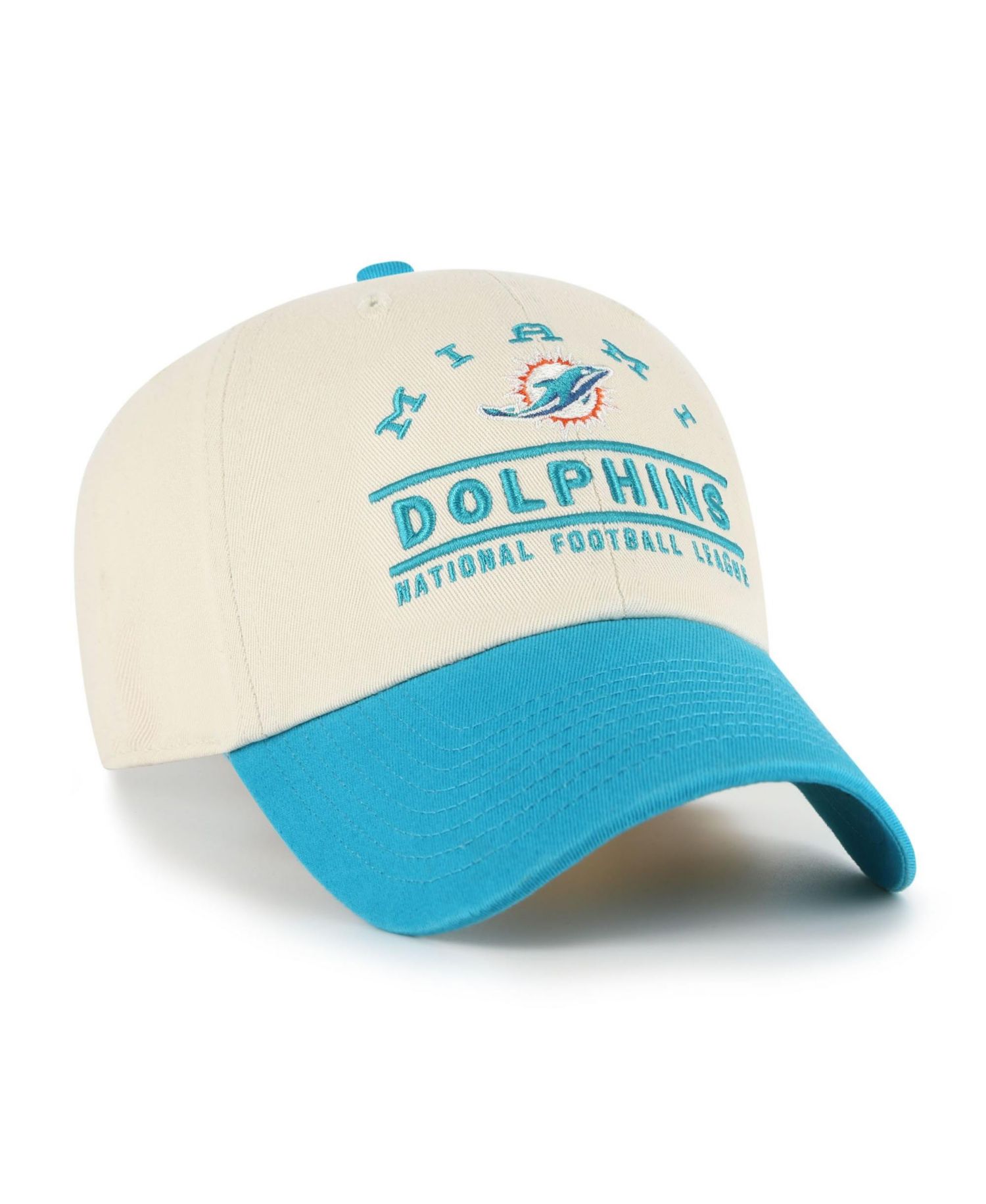 Men's Natural Miami Dolphins Windham Clean Up Adjustable Hat