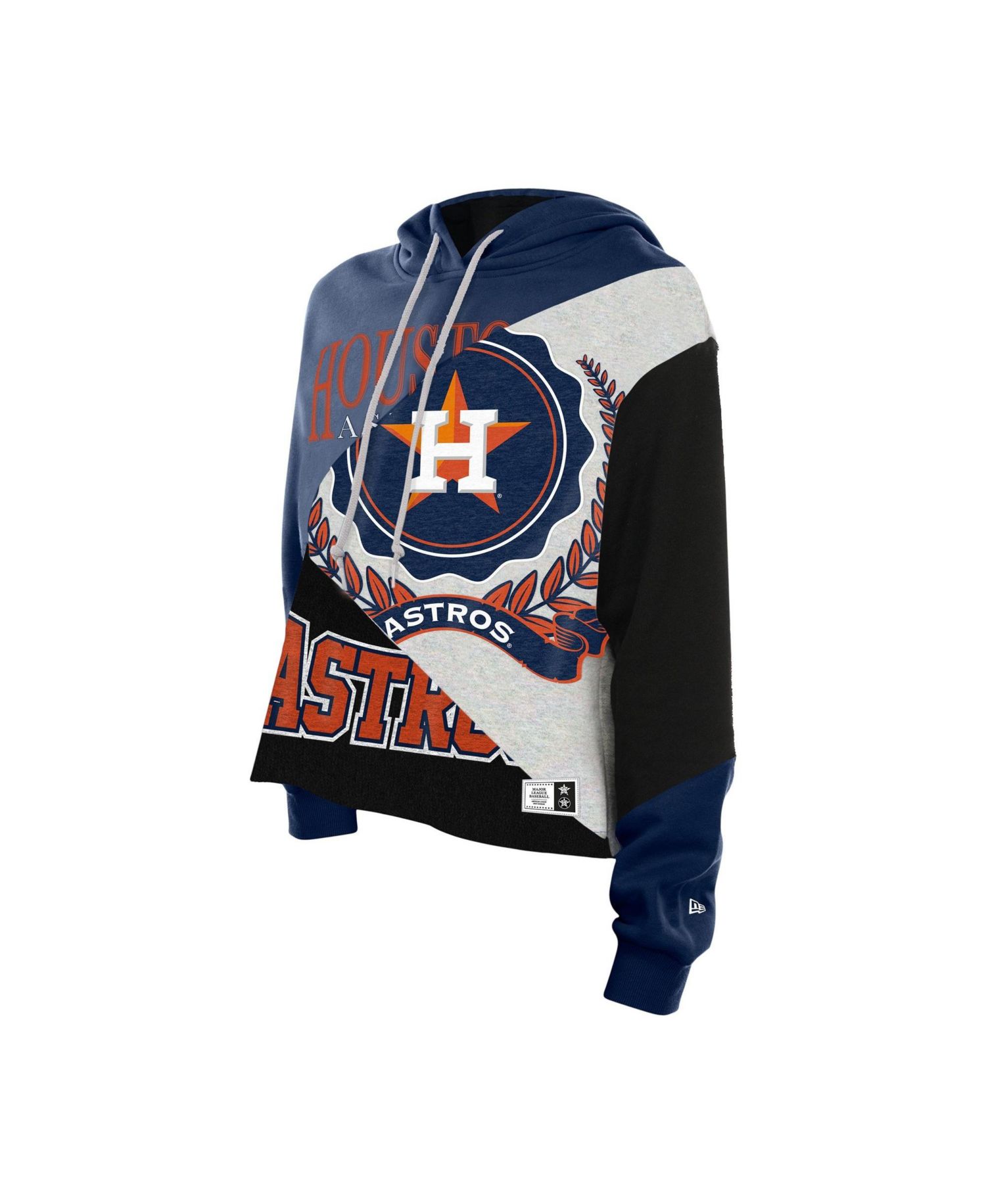 Women's Houston Astros Color Block Cropped Boxy Hoodie