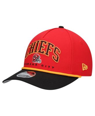 Big Boys and Girls Red/Black Kansas City Chiefs Arch COOLERA 9FORTY A-Frame Adjustable Hat