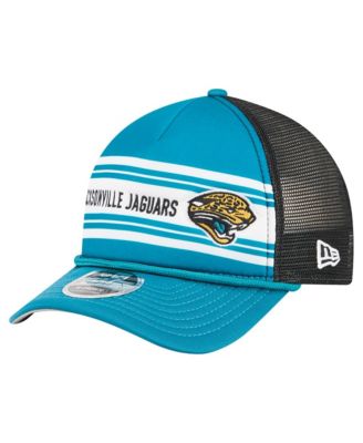 Men's Teal Jacksonville Jaguars Throwback Linear A-Frame 9FORTY Adjustable Hat