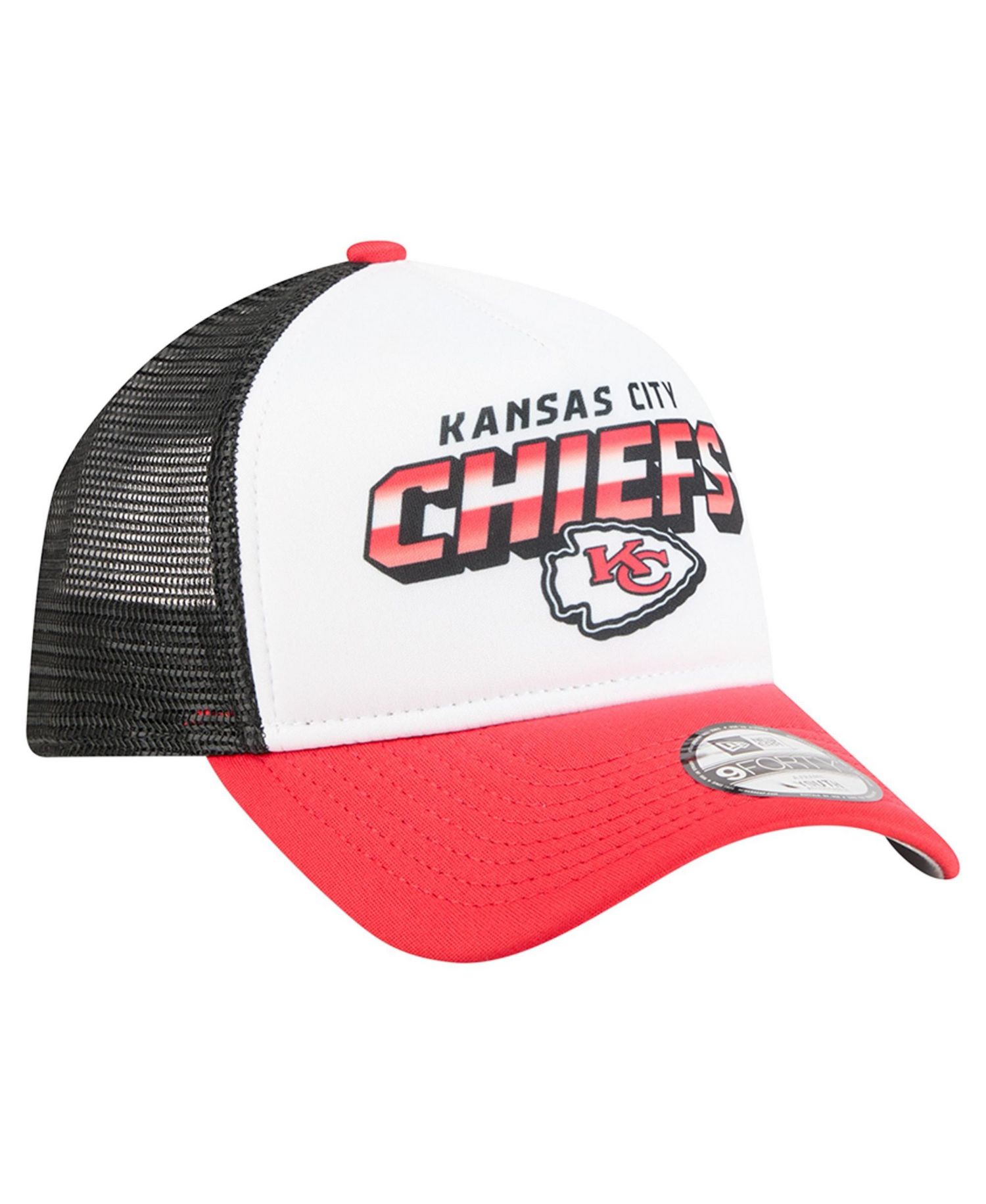 Big Boys and Girls White/Red Kansas City Chiefs Streak 9FORTY A-Frame Adjustable Hat
