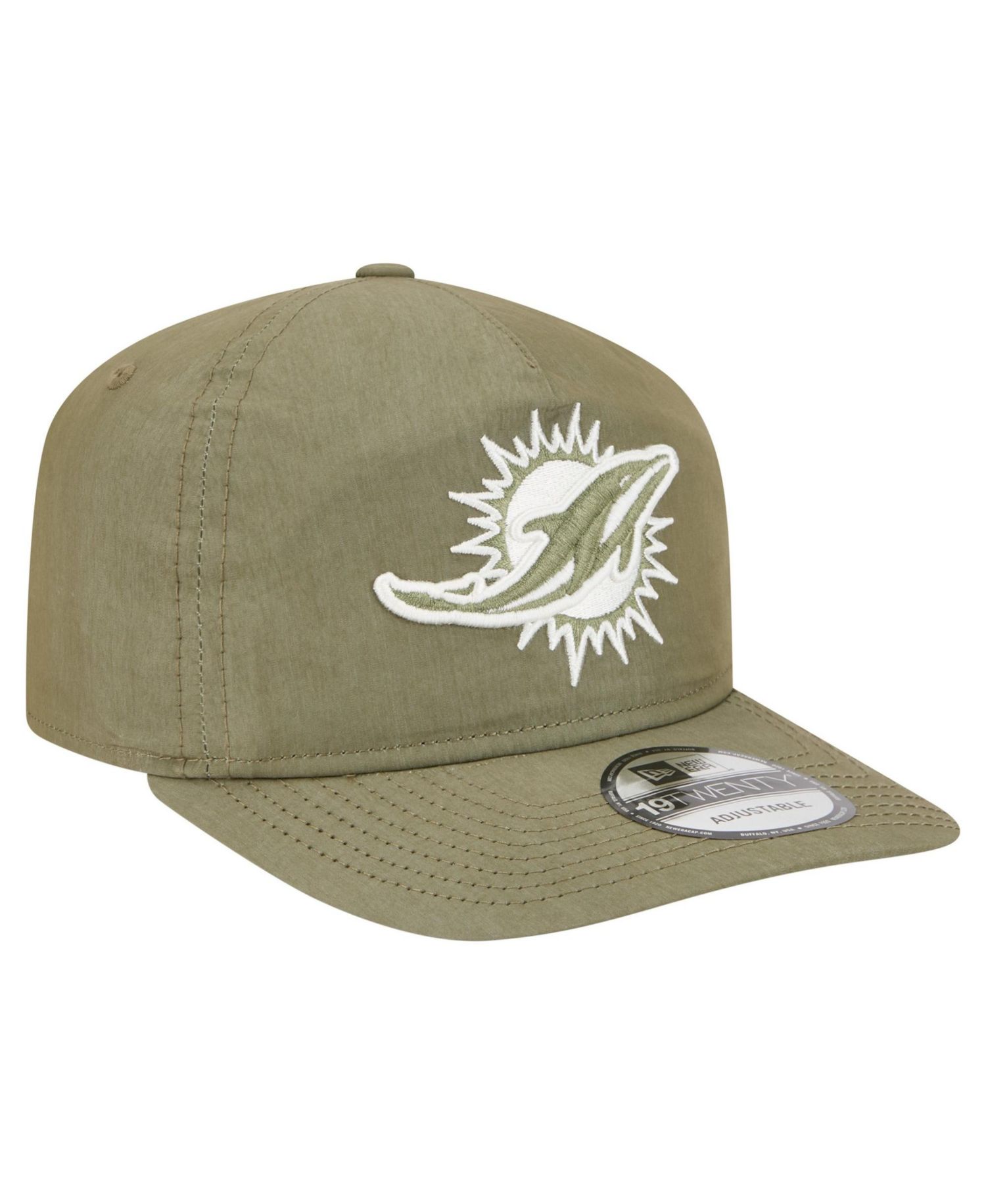 Men's Olive Miami Dolphins Nylon 19TWENTY Adjustable Hat