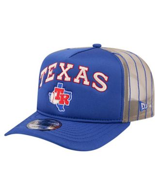 Men's Royal Texas Rangers Vintage Arched Foam Front 9FIFTY A-Frame Adjustable Trucker Hat