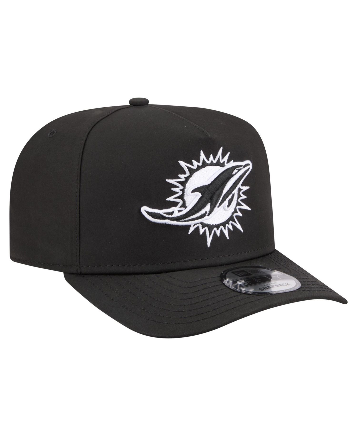 Men's Black Miami Dolphins Gore-Tex A-Frame 9FIFTY Adjustable Hat