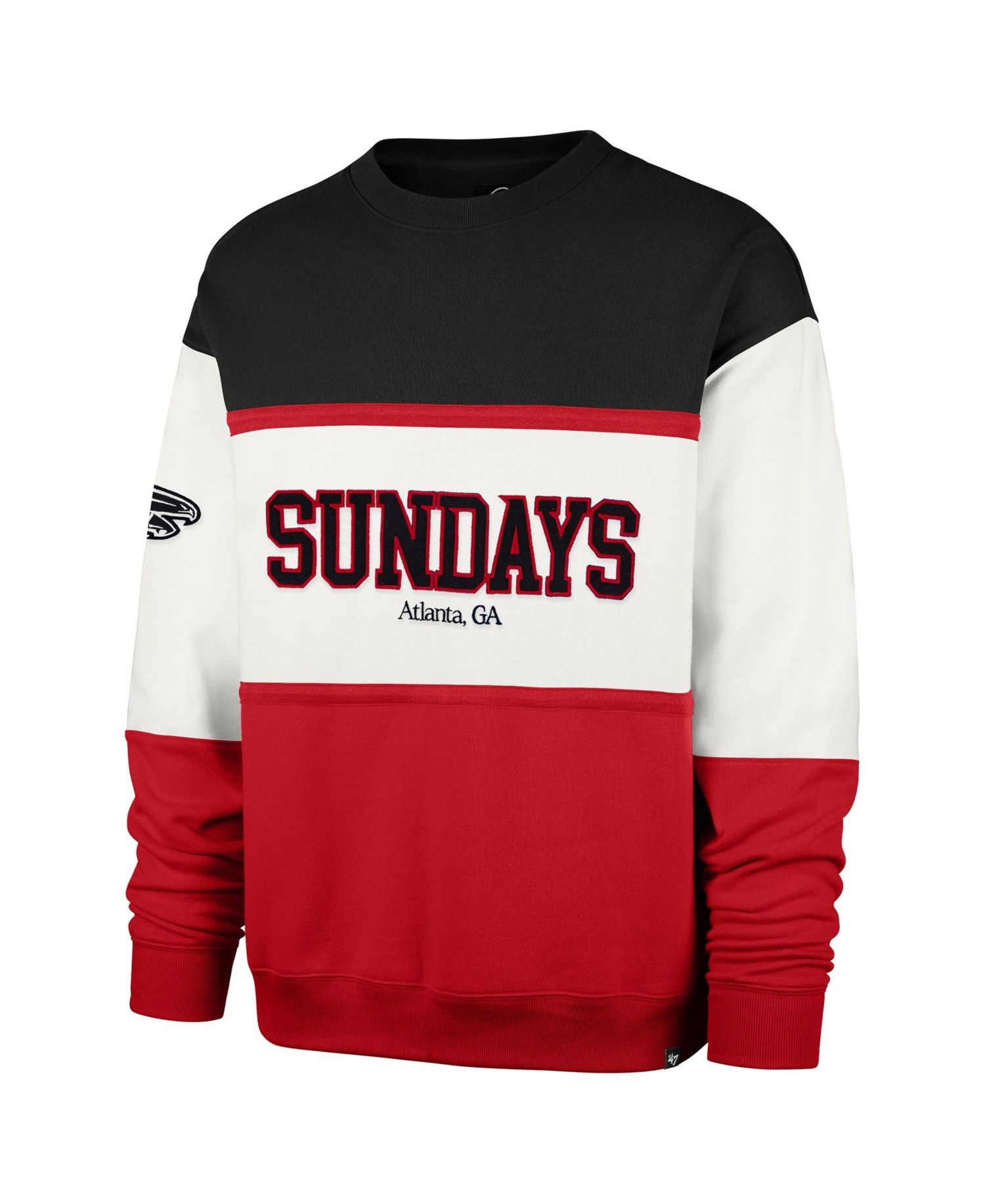 Men's White Atlanta Falcons Sundays Breeze By Maximalist Sweatshirt