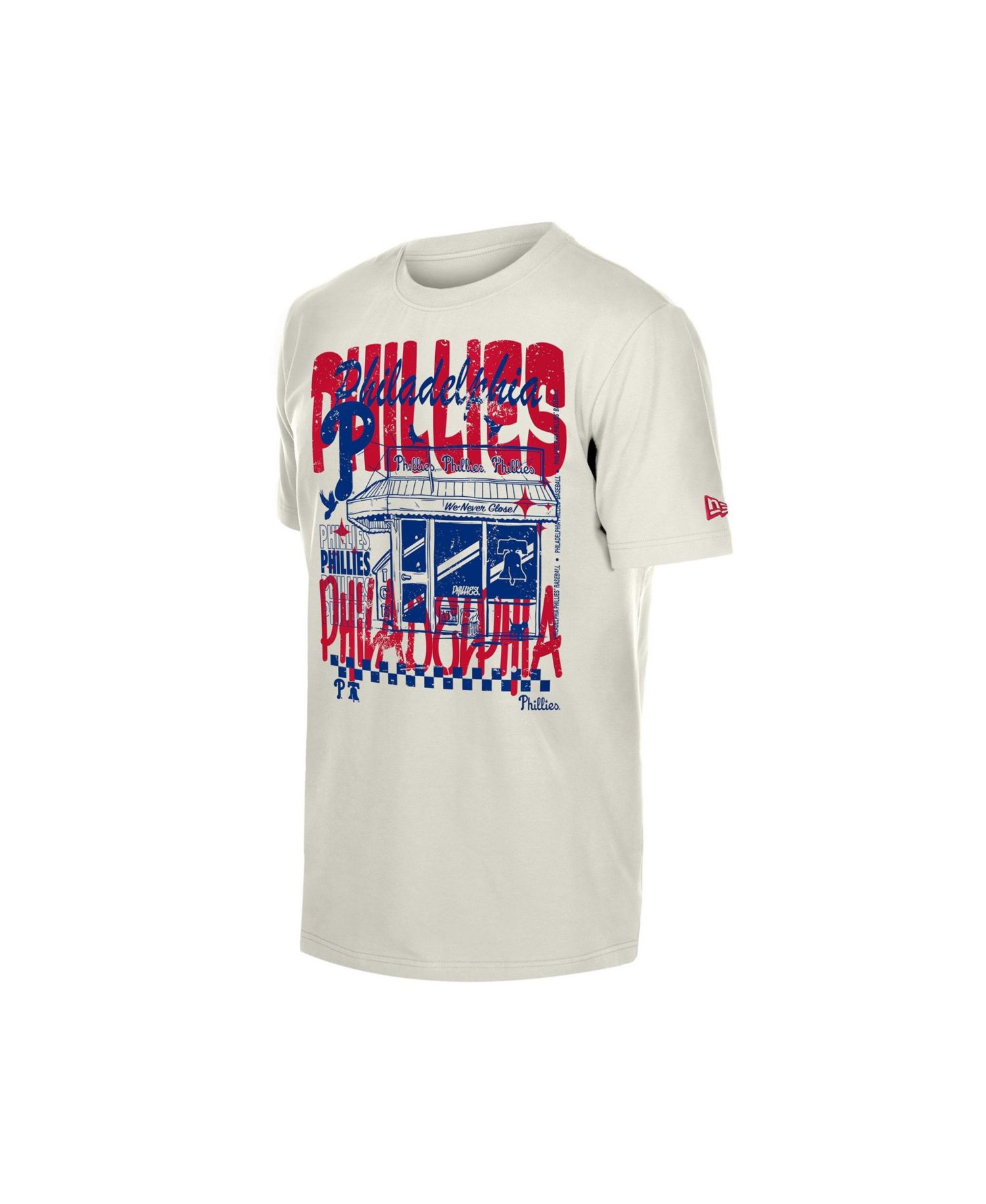 Men's Cream Philadelphia Phillies Injection Lifestyle Foodie Fashion T-Shirt