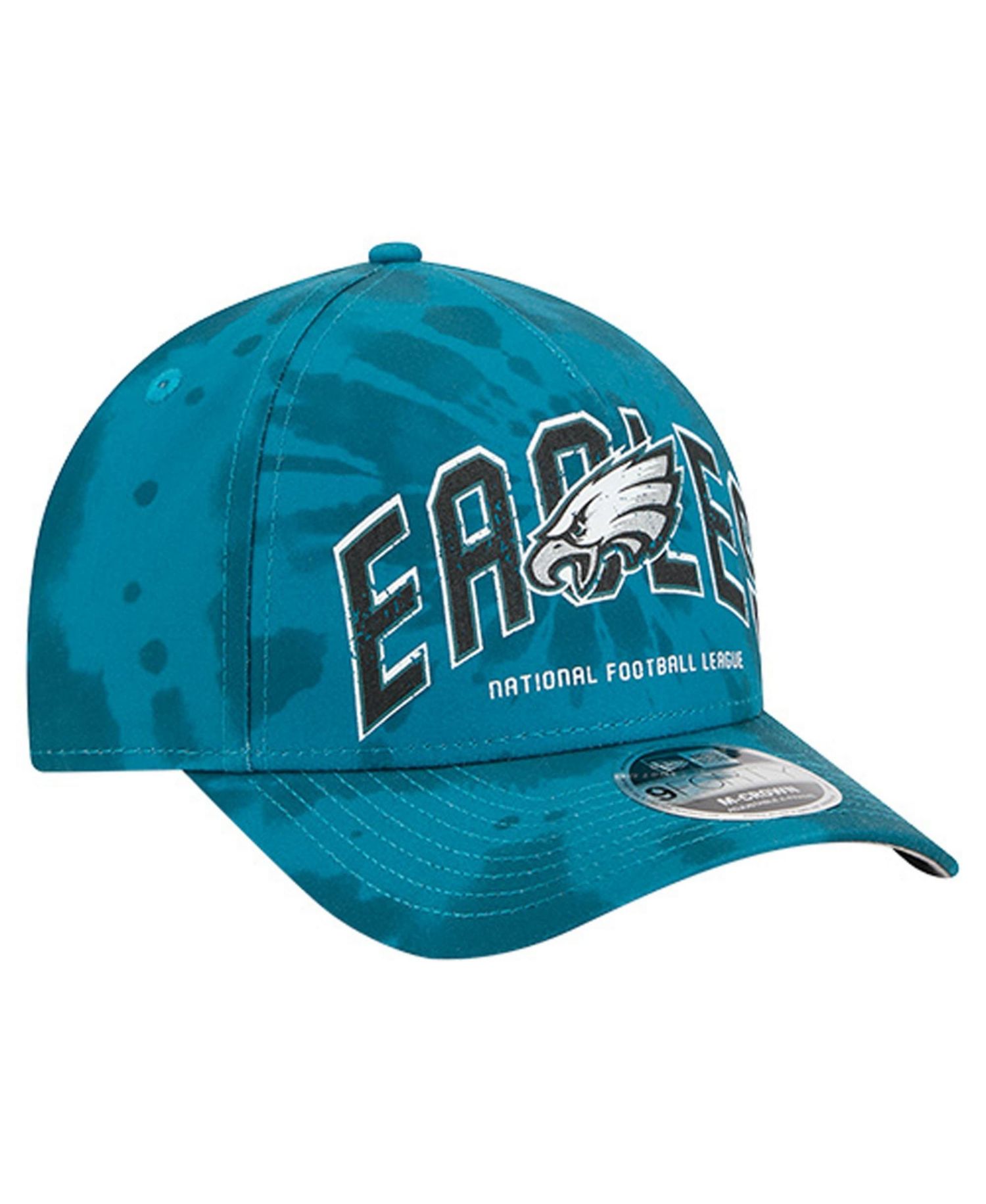 Men's Midnight Green Philadelphia Eagles Tie Dye Fade 9Forty M-Crown A-Frame Adjustable Hat