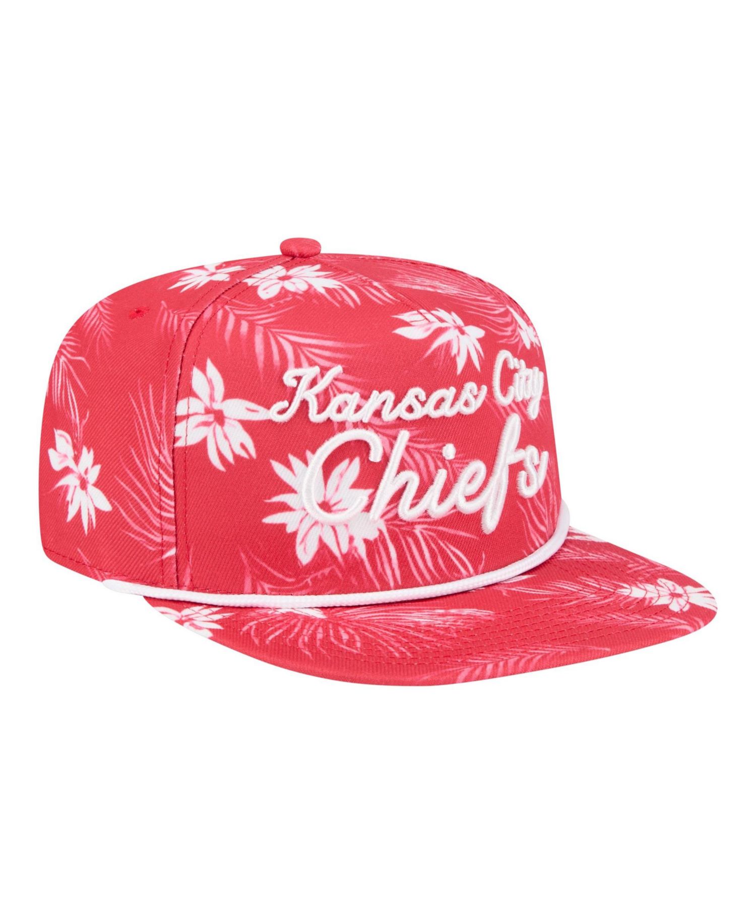 Men's Red Kansas City Chiefs Palm Print A-Frame 9FIFTY Snapback Hat