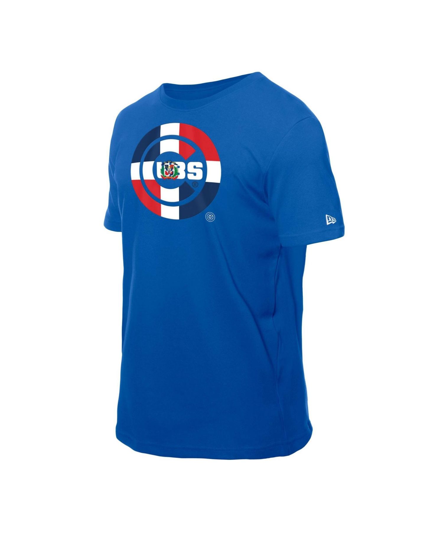 Men's Royal Chicago Cubs Dominican Republic Flag Logo T-Shirt