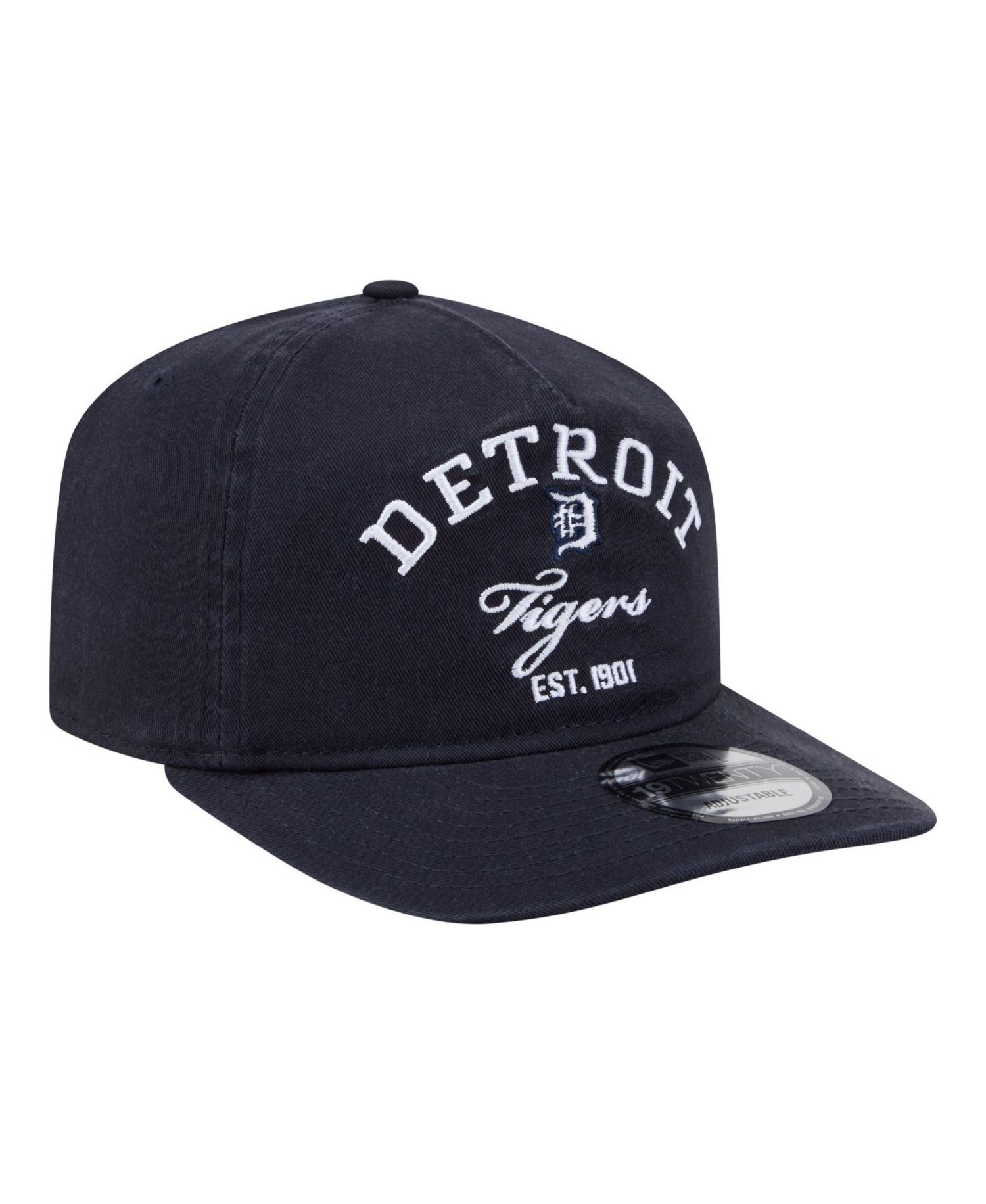 Men's Navy Detroit Tigers Stacked 19TWENTY Adjustable Hat