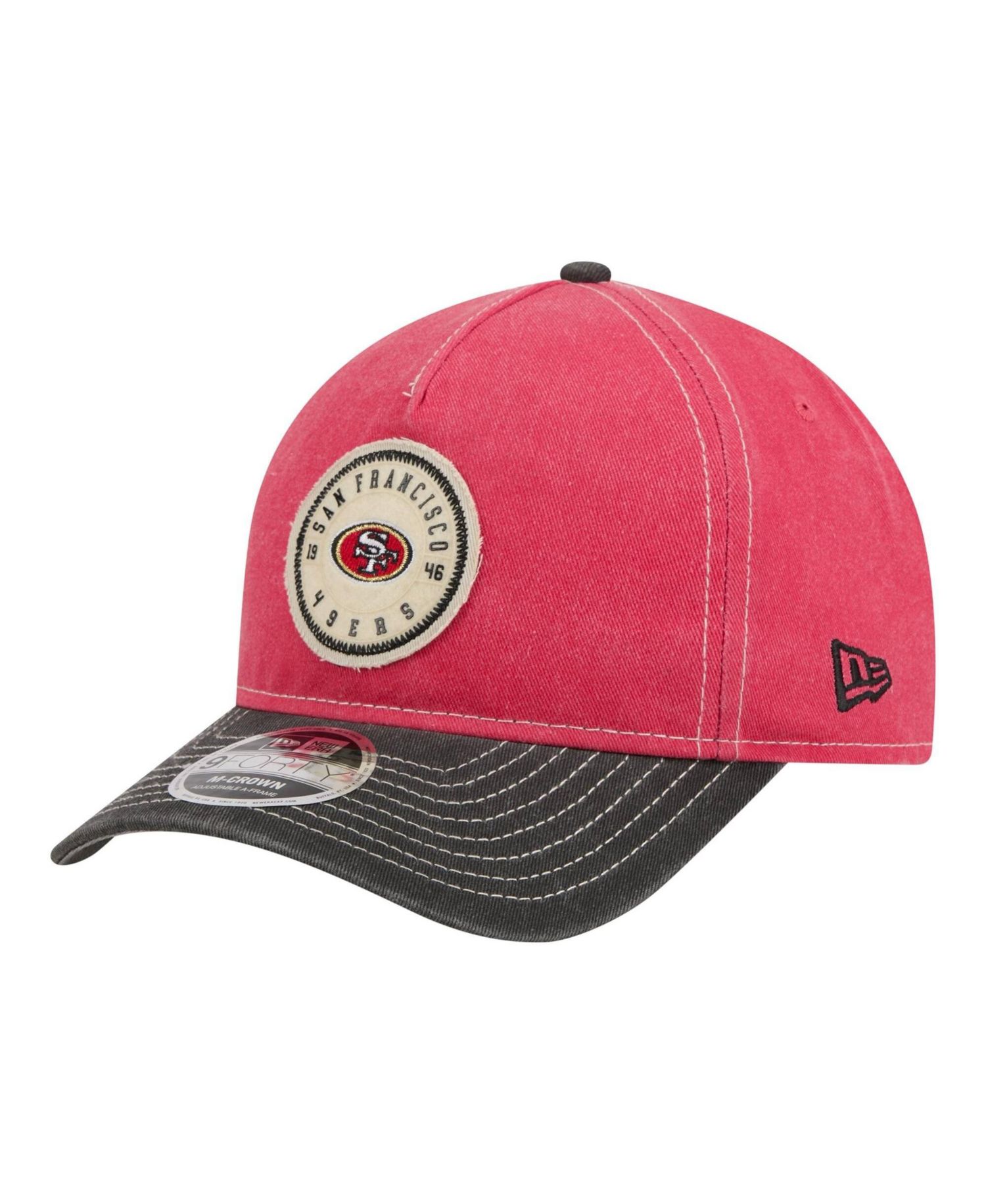 Men's Scarlet/Black San Francisco 49ers 9FORTY Felt A-Frame Adjustable Hat