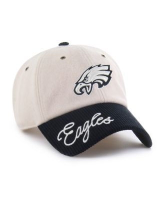 Women's Natural/Black Philadelphia Eagles Rope Script Clean Up Adjustable Hat