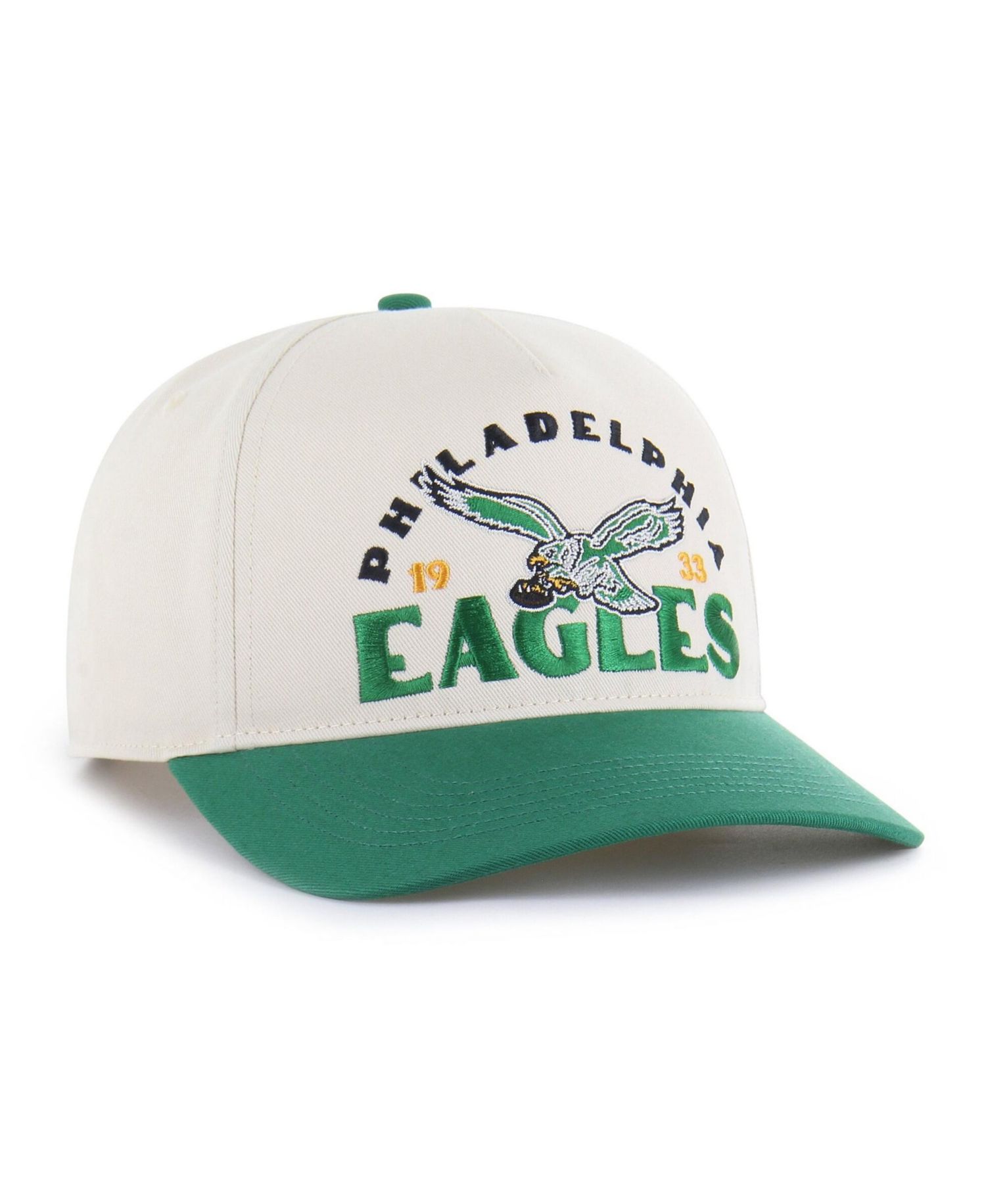 Men's Natural Philadelphia Eagles Throwback Arcitext Hitch Adjustable Hat
