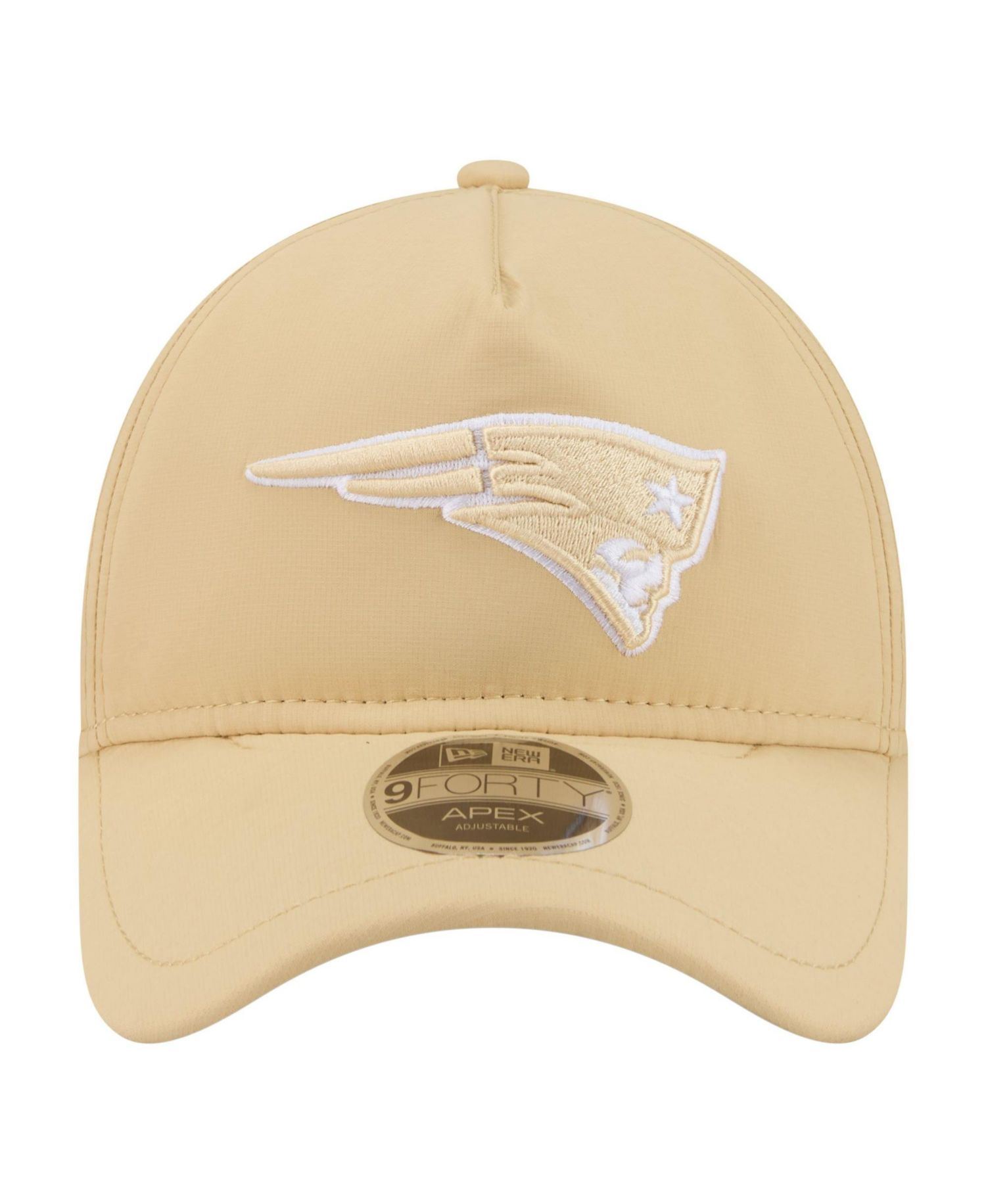 Men's Tan New England Patriots Apex 9FORTY Adjustable Hat
