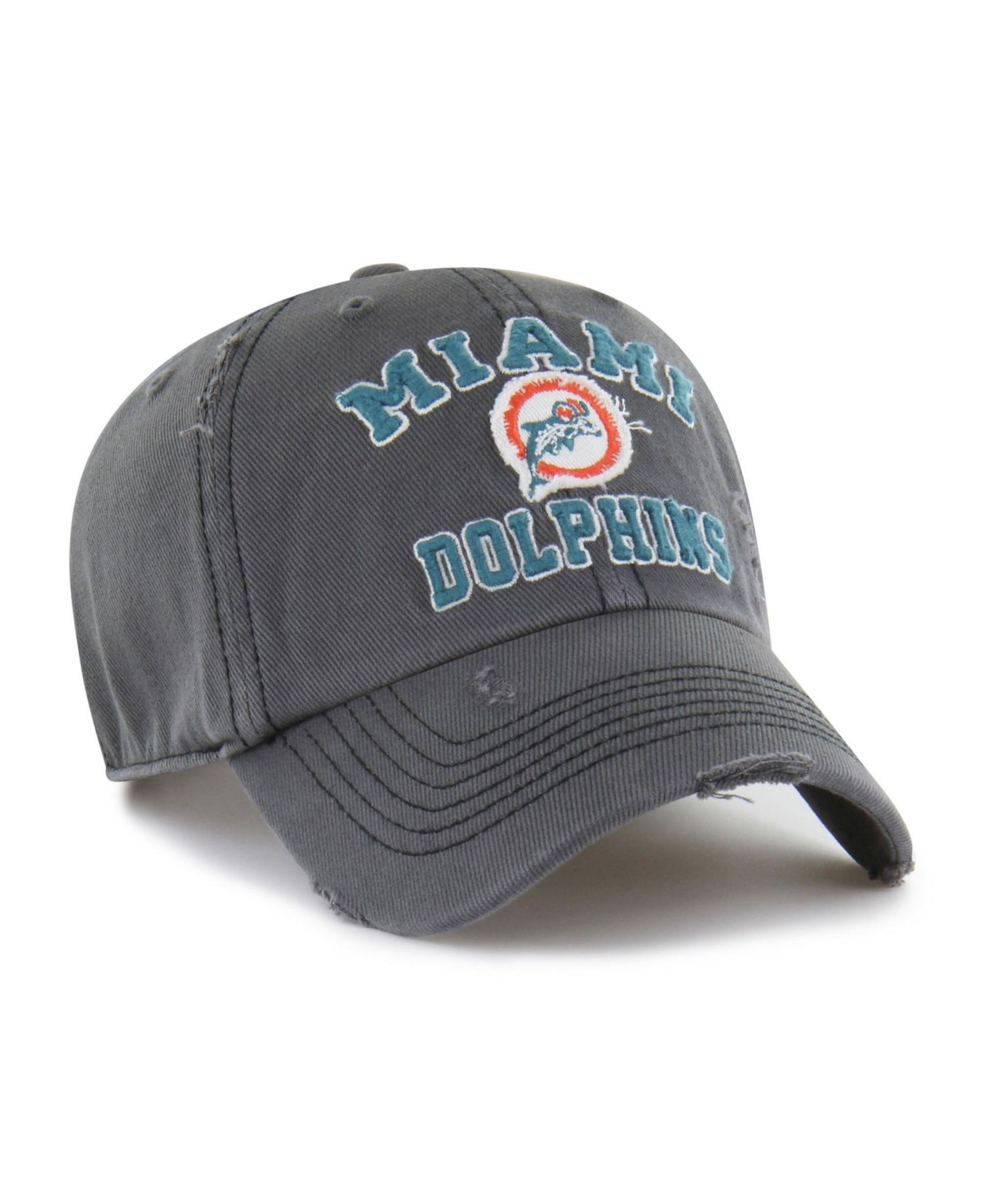 Men's Charcoal Miami Dolphins Seymoore Clean Up Adjustable Hat