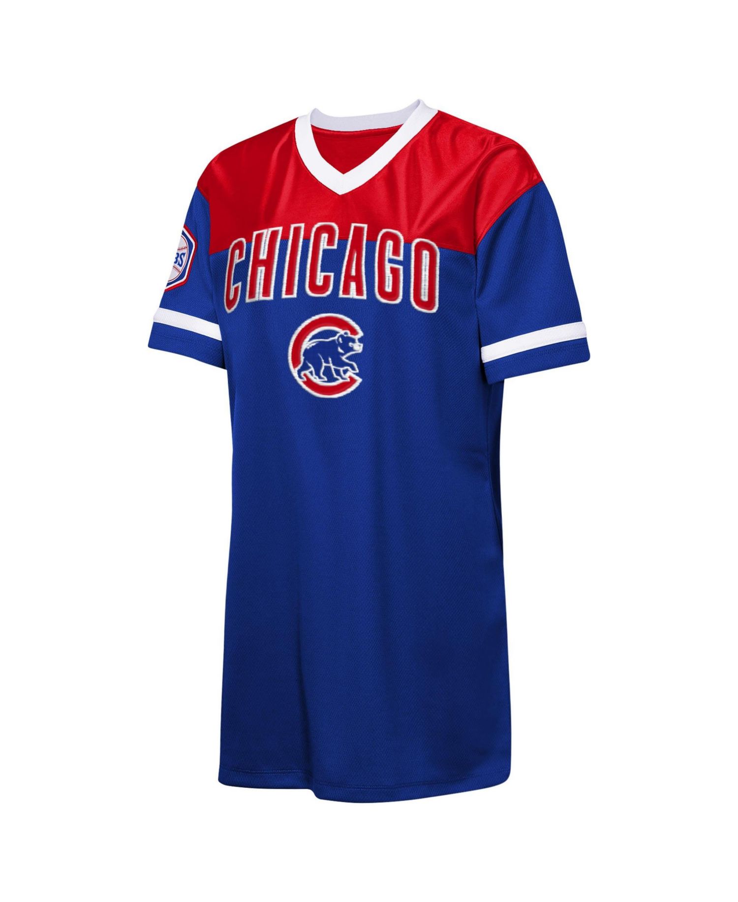 Big Girls Royal Chicago Cubs Big League Cheer V-Neck T-Shirt Dress