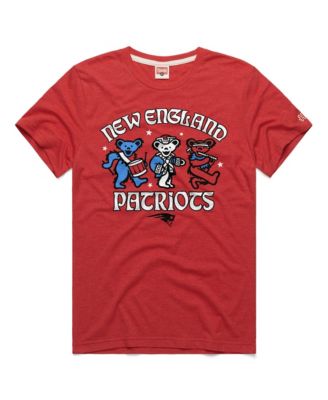 Men's Red New England Patriots NFL x Grateful Dead Tri-Blend T-Shirt