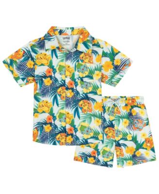 Boys' Swimwear 2-Piece Camp Shirt and Swim Trunks Set