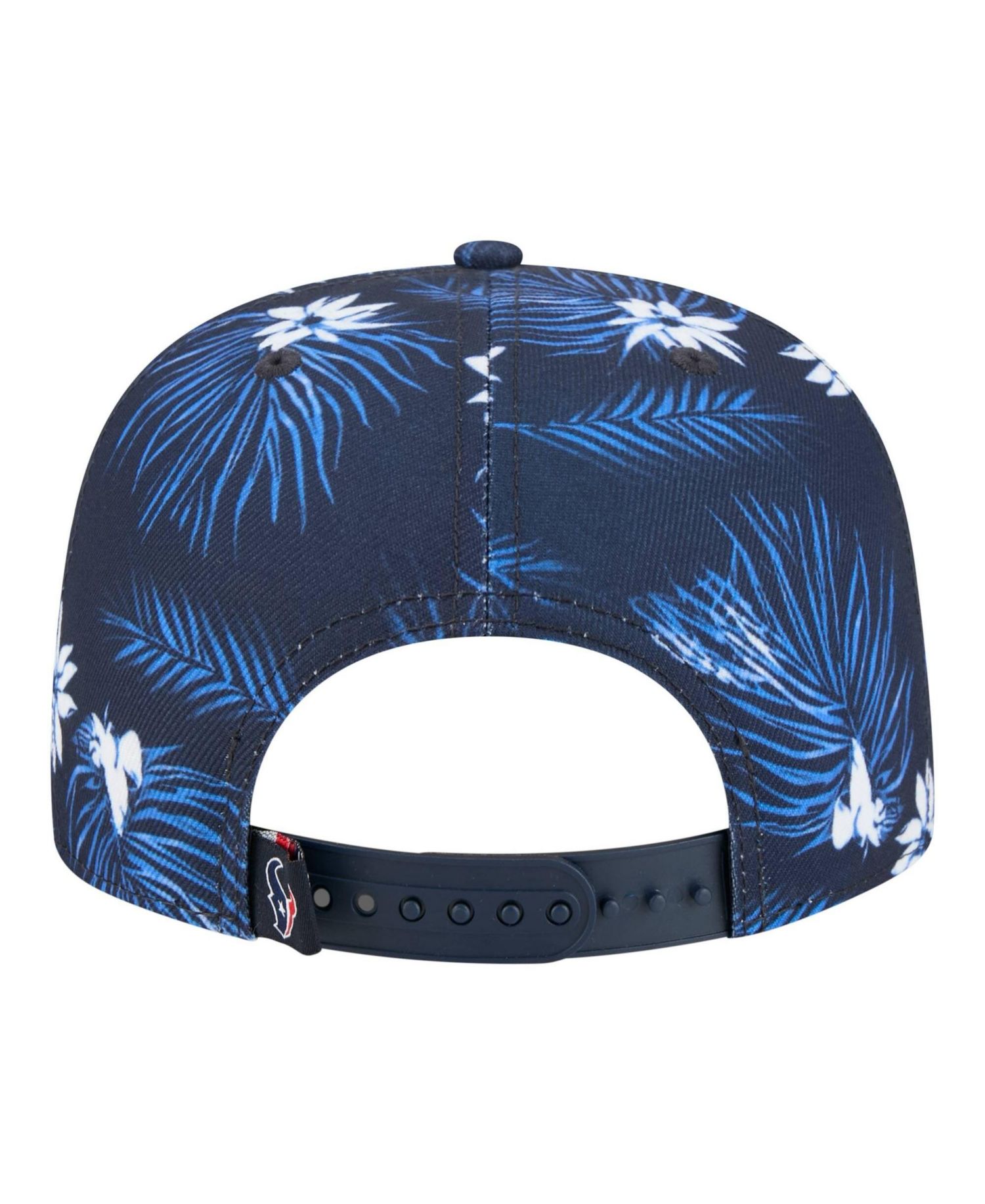 Men's Navy Houston Texans Palm Print A-Frame 9FIFTY Snapback Hat