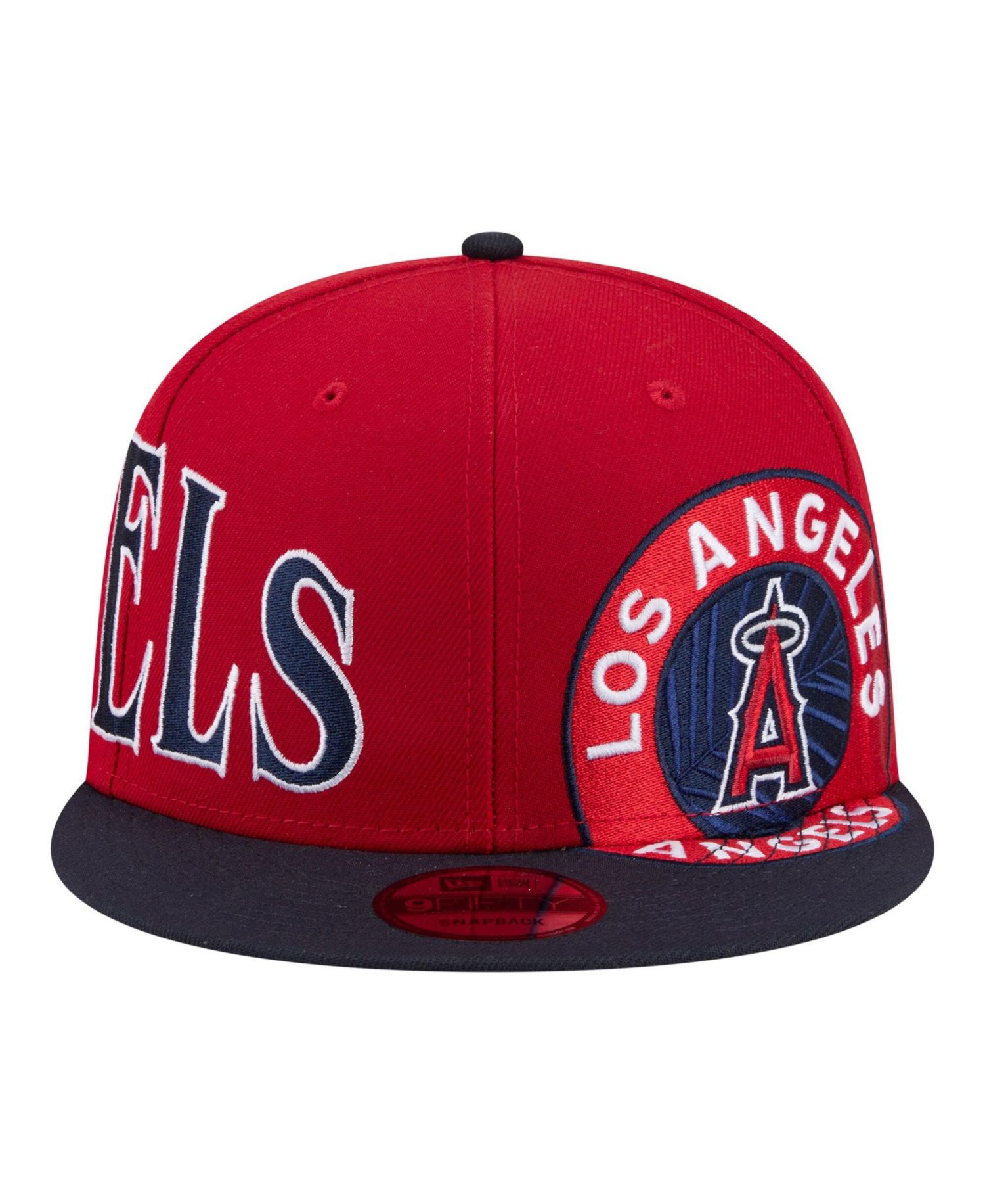 Men's Red/Navy Los Angeles Angels Stretched Two-Tone 9FIFTY Adjustable Hat