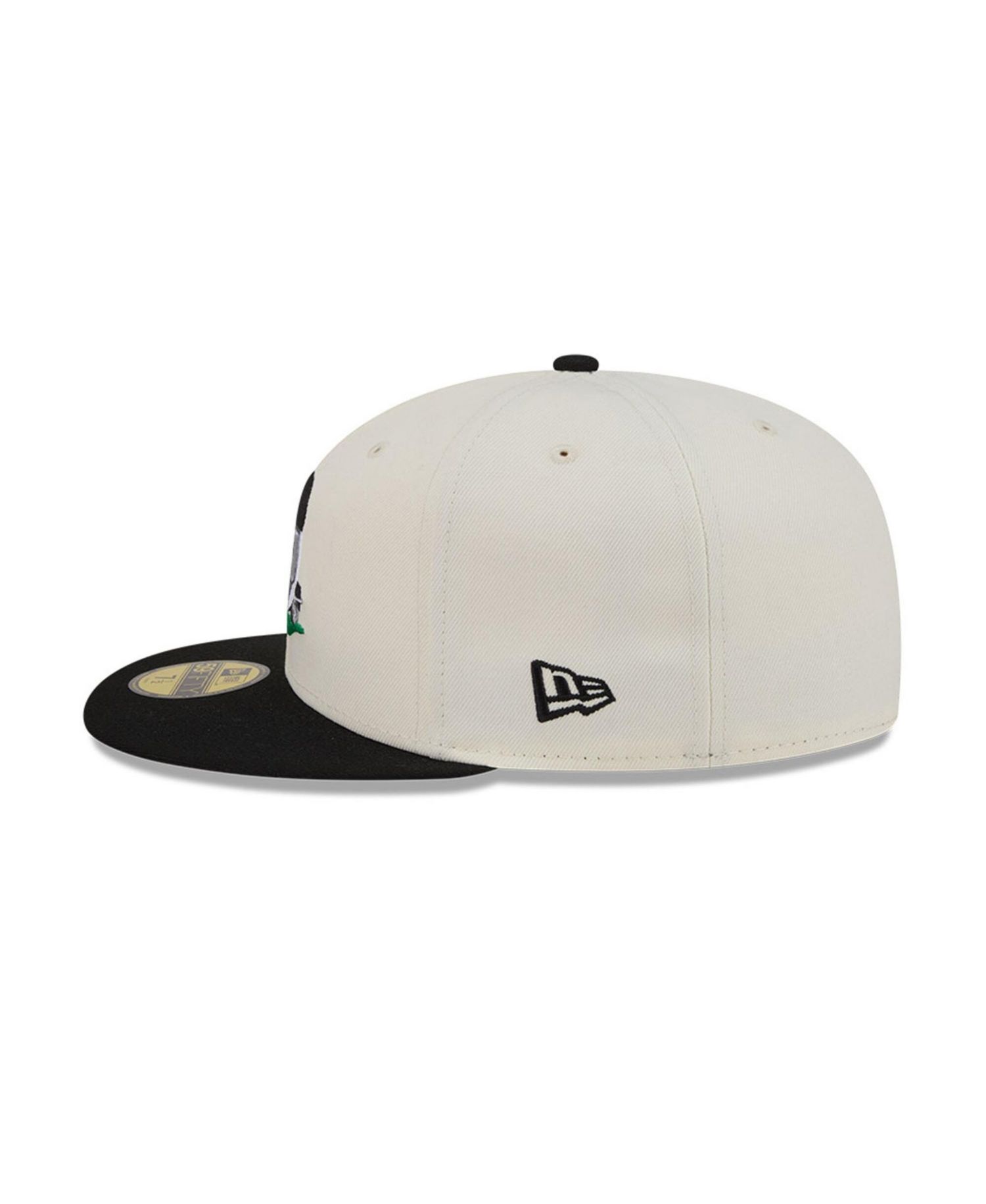 Men's Cream/Black Pittsburgh Pirates Bullpen Cart 59FIFTY Fitted Hat
