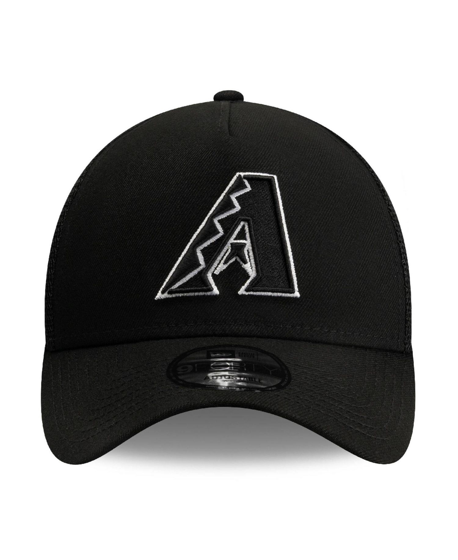 Men's Black Arizona Diamondbacks Side Script 9FORTY A-Frame Trucker Adjustable Hat