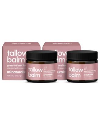 Beef Tallow Balm Scented 2-Pack Bundle with Grass-Fed Beef Tallow, Honey, Beeswax and Olive Oil
