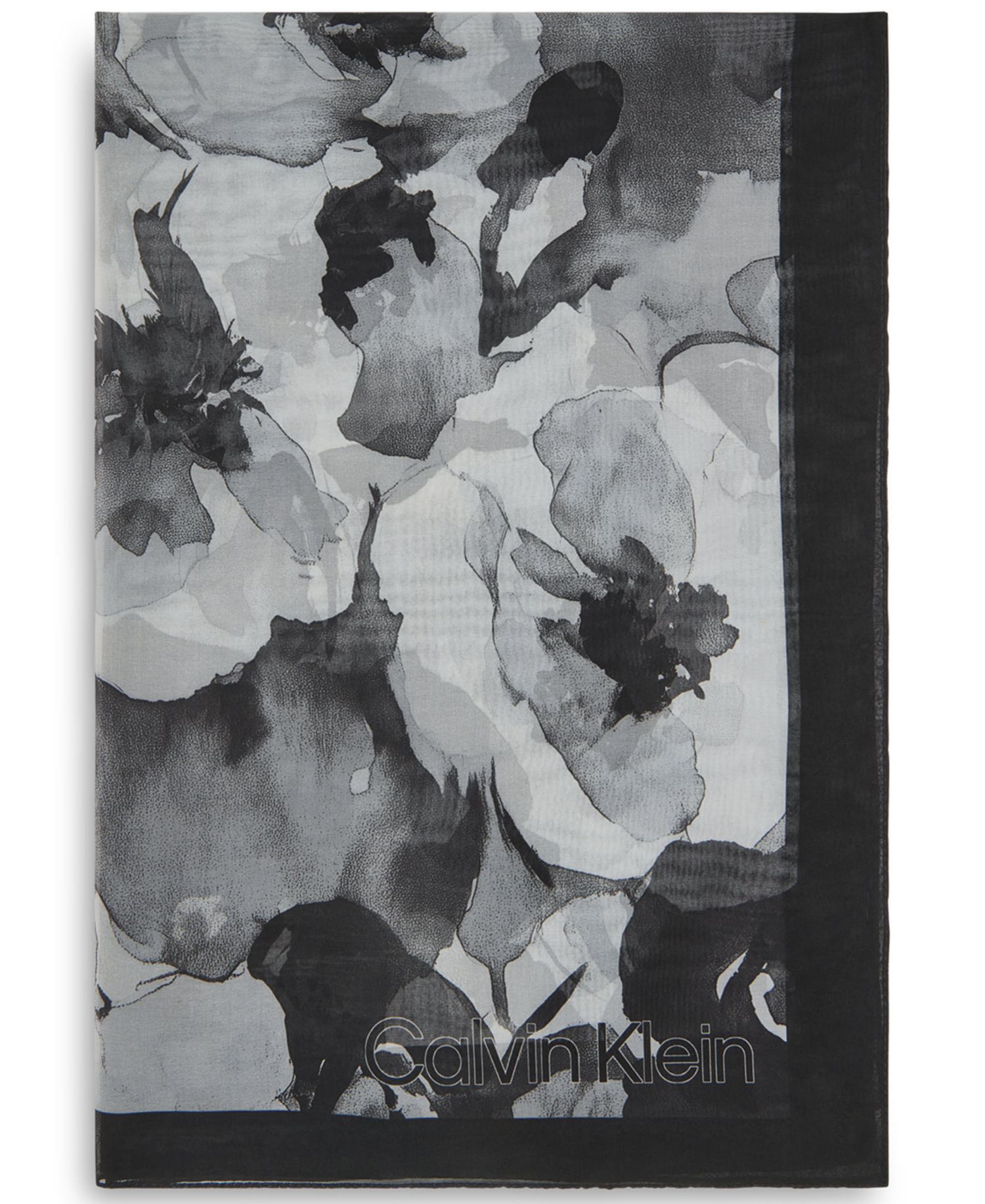 Women's Tonal Floral Chiffon Scarf