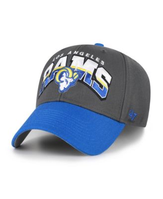Men's Charcoal Los Angeles Rams Split Block MVP Adjustable Hat