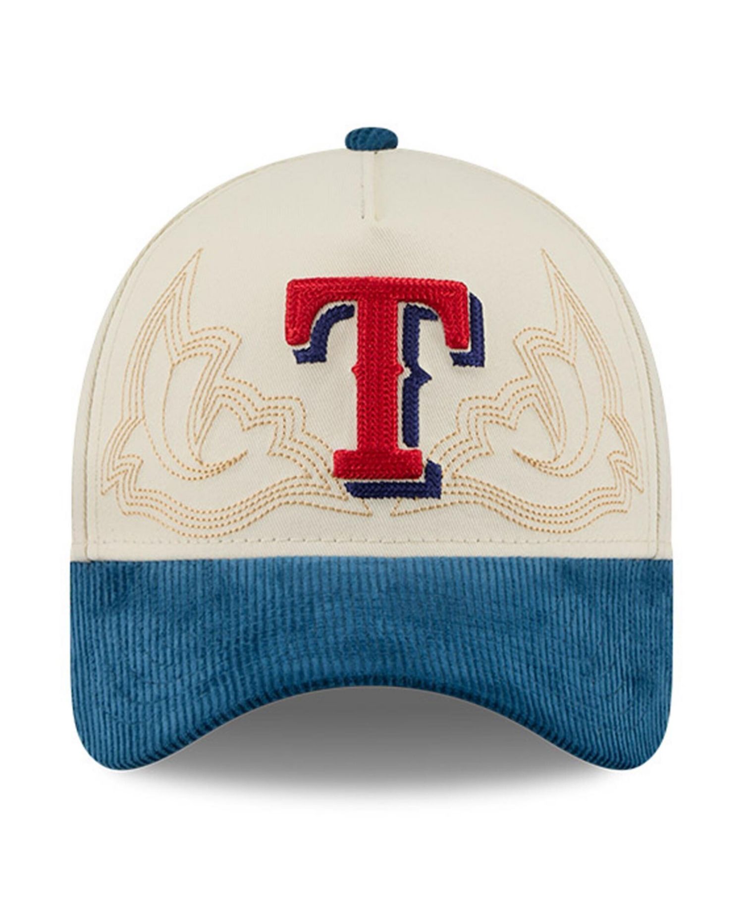 Men's Stone Texas Rangers Western Stitch 9FORTY A-Frame Adjustable Hat