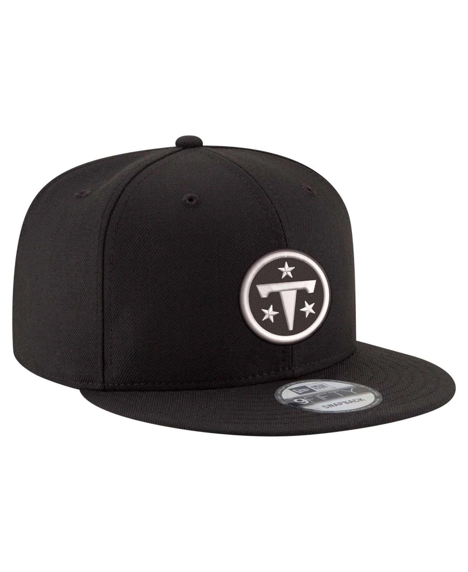 Men's Black Tennessee Titans Black White 9FIFTY Snapback Hat