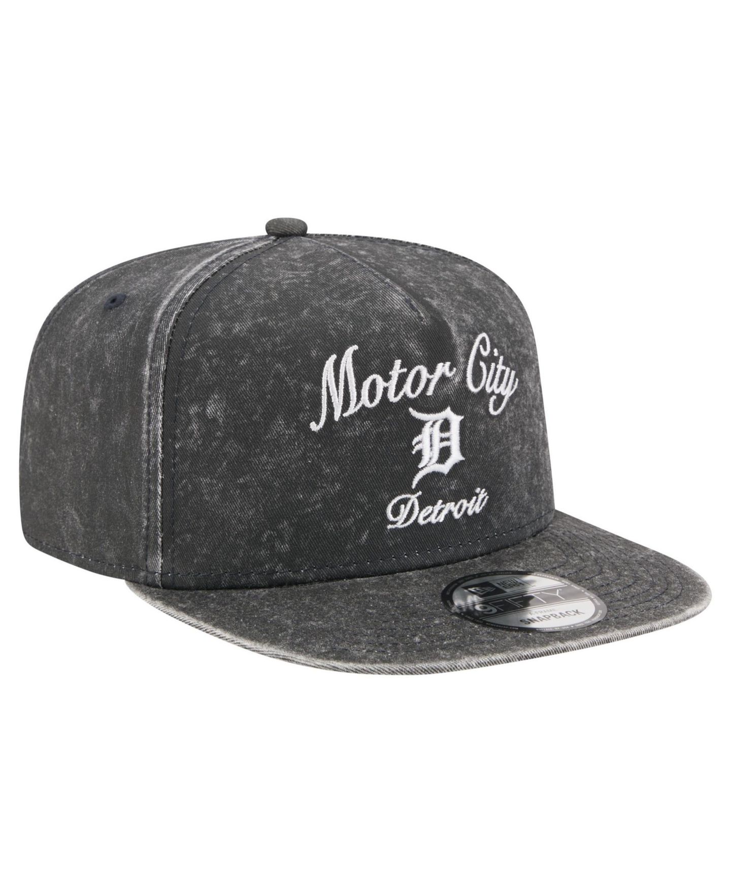 Мужская кепка New Era Black Detroit Tigers City Slogan A-Frame 9FIFTY Snapback Hat — фото 3