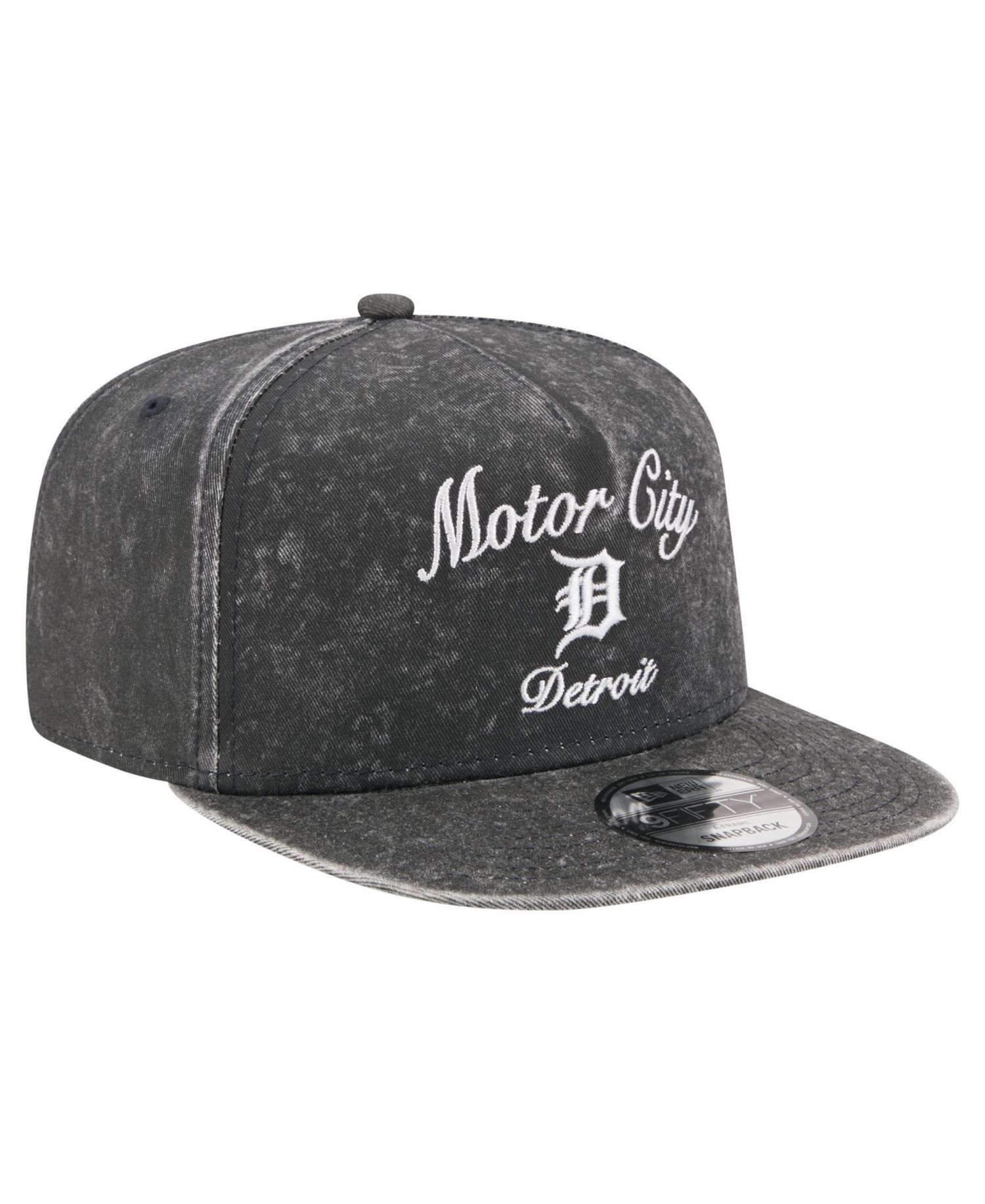 Men's Black Detroit Tigers City Slogan A-Frame 9FIFTY Snapback Hat