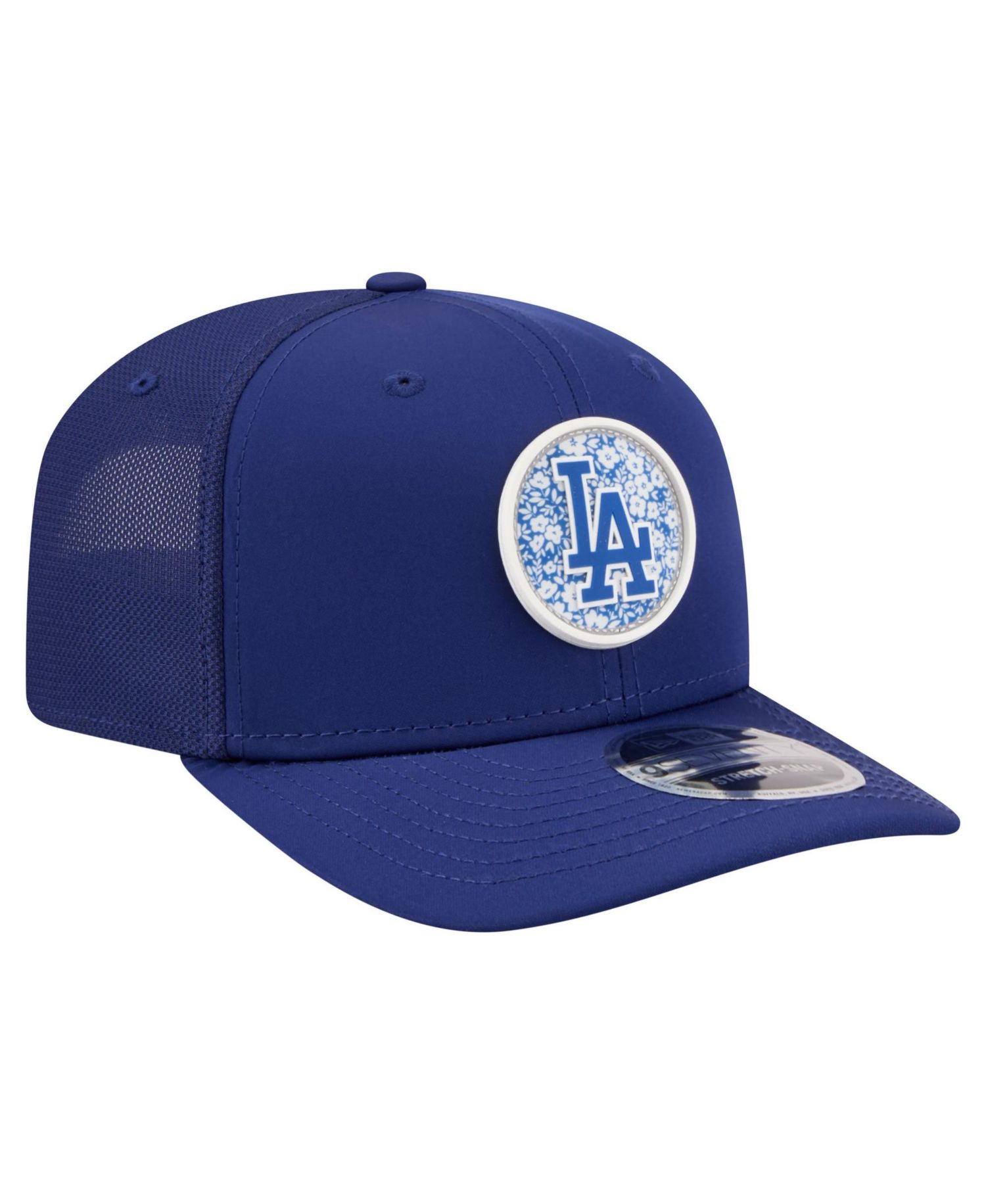 Men's Royal Los Angeles Dodgers Floral Patch 9SEVENTY Adjustable Hat