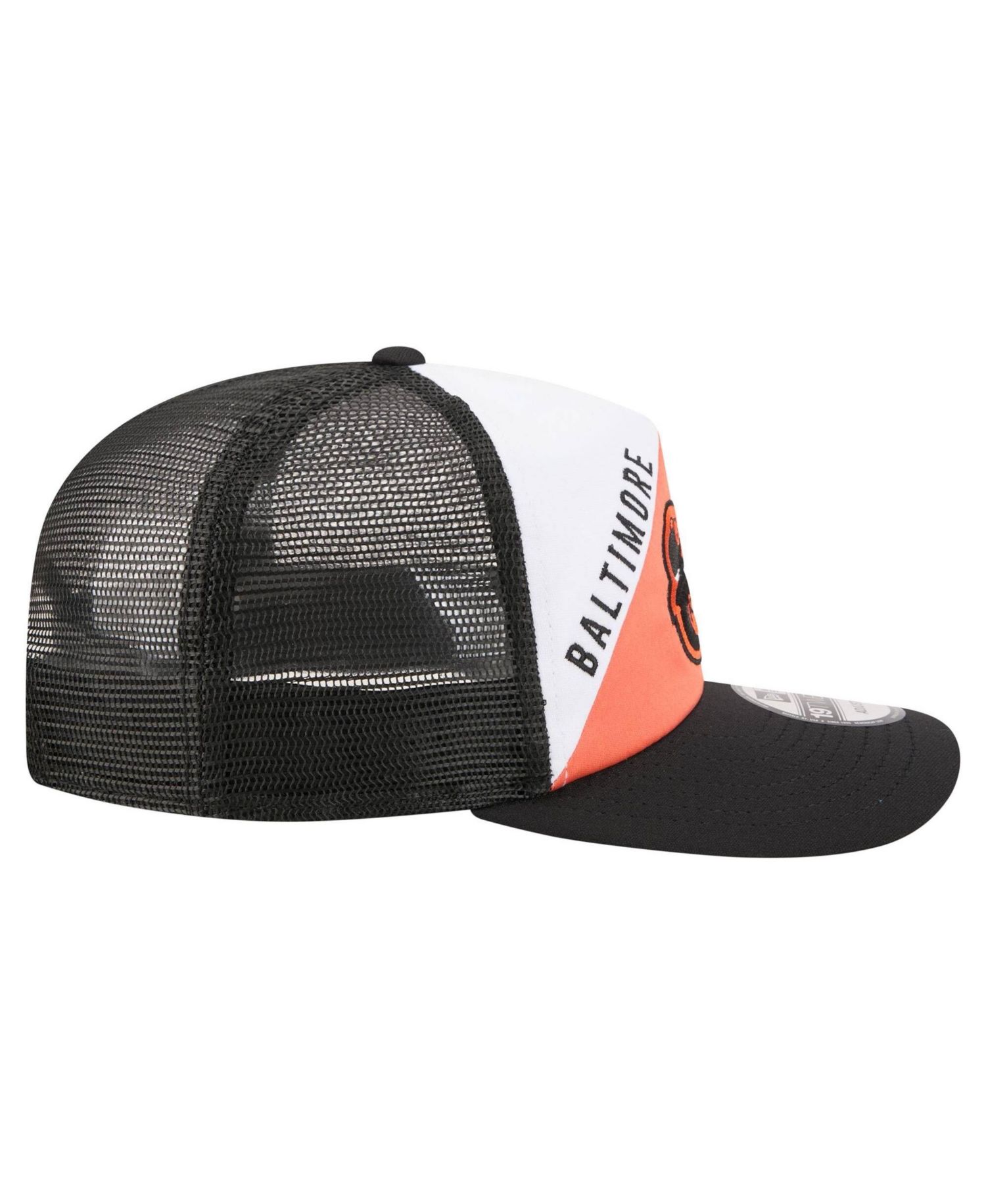 Men's White/Black Baltimore Orioles Retro Cut 19TWENTY Adjustable Trucker Hat