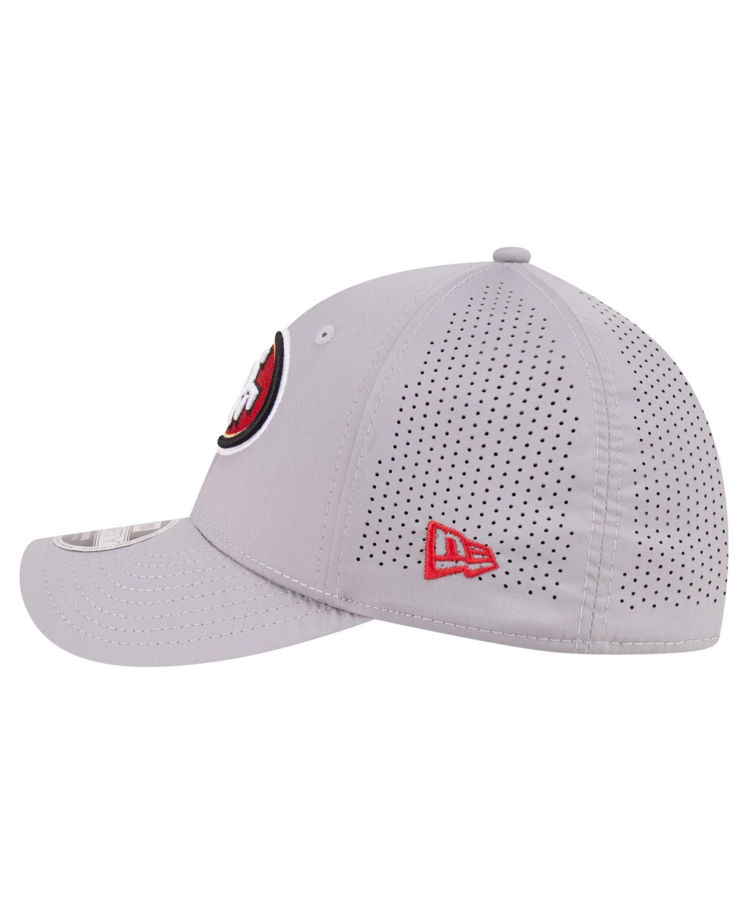 Men's Gray San Francisco 49ers Perforated 39THIRTY M-Crown Flex Hat