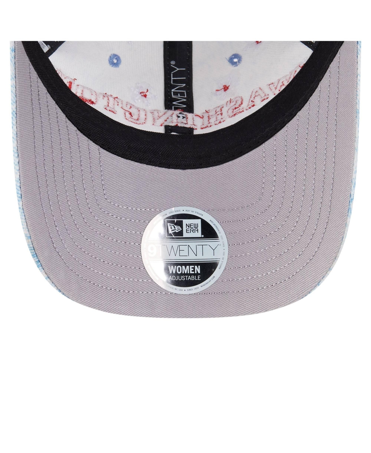 New Era Women's Light Blue Washington Nationals Daisy All Over 9TWENTY Adjustable Hat
