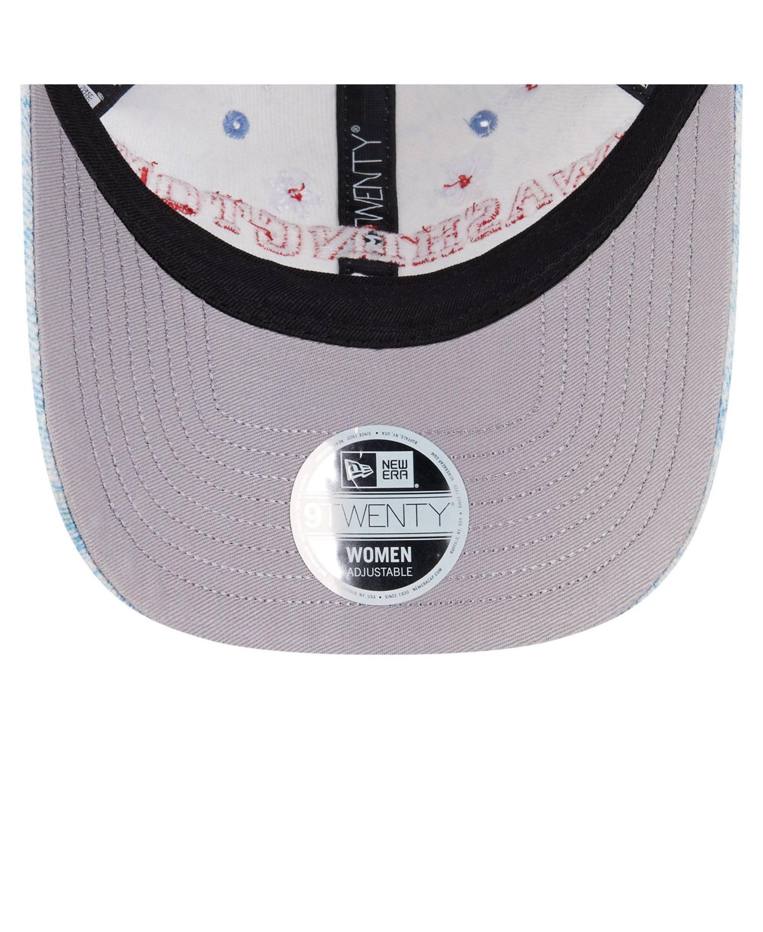 Women's Light Blue Washington Nationals Daisy All Over 9TWENTY Adjustable Hat