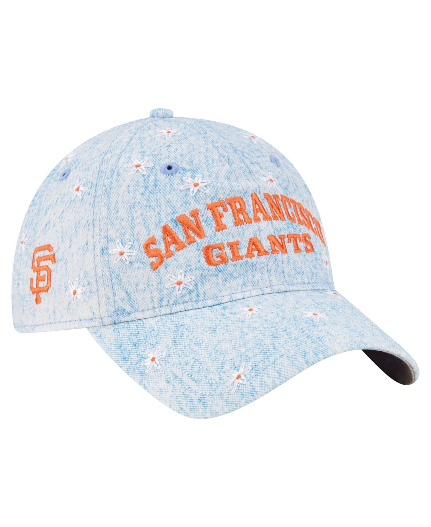 Women's Light Blue San Francisco Giants Daisy All Over 9TWENTY Adjustable Hat
