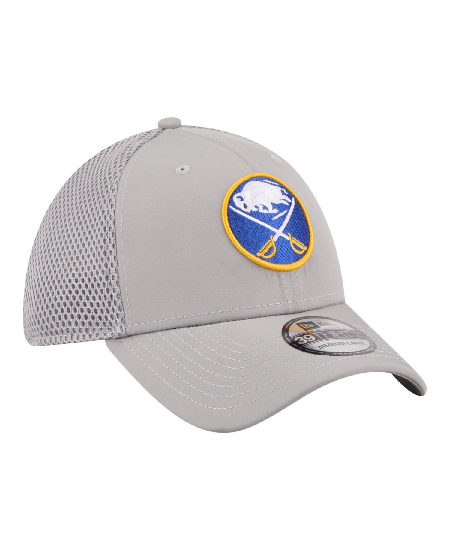 Men's Gray Buffalo Sabres Logo 39THIRTY Flex Hat