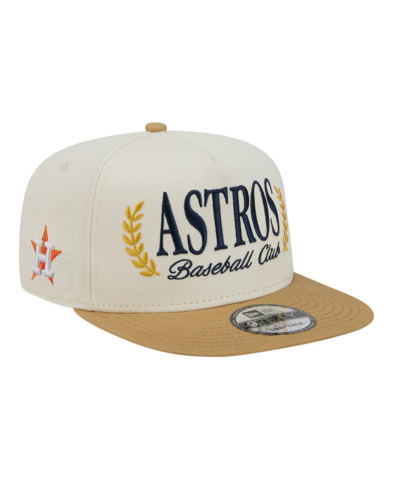Men's Cream Houston Astros Club 9FIFTY A-Frame Snapback Hat